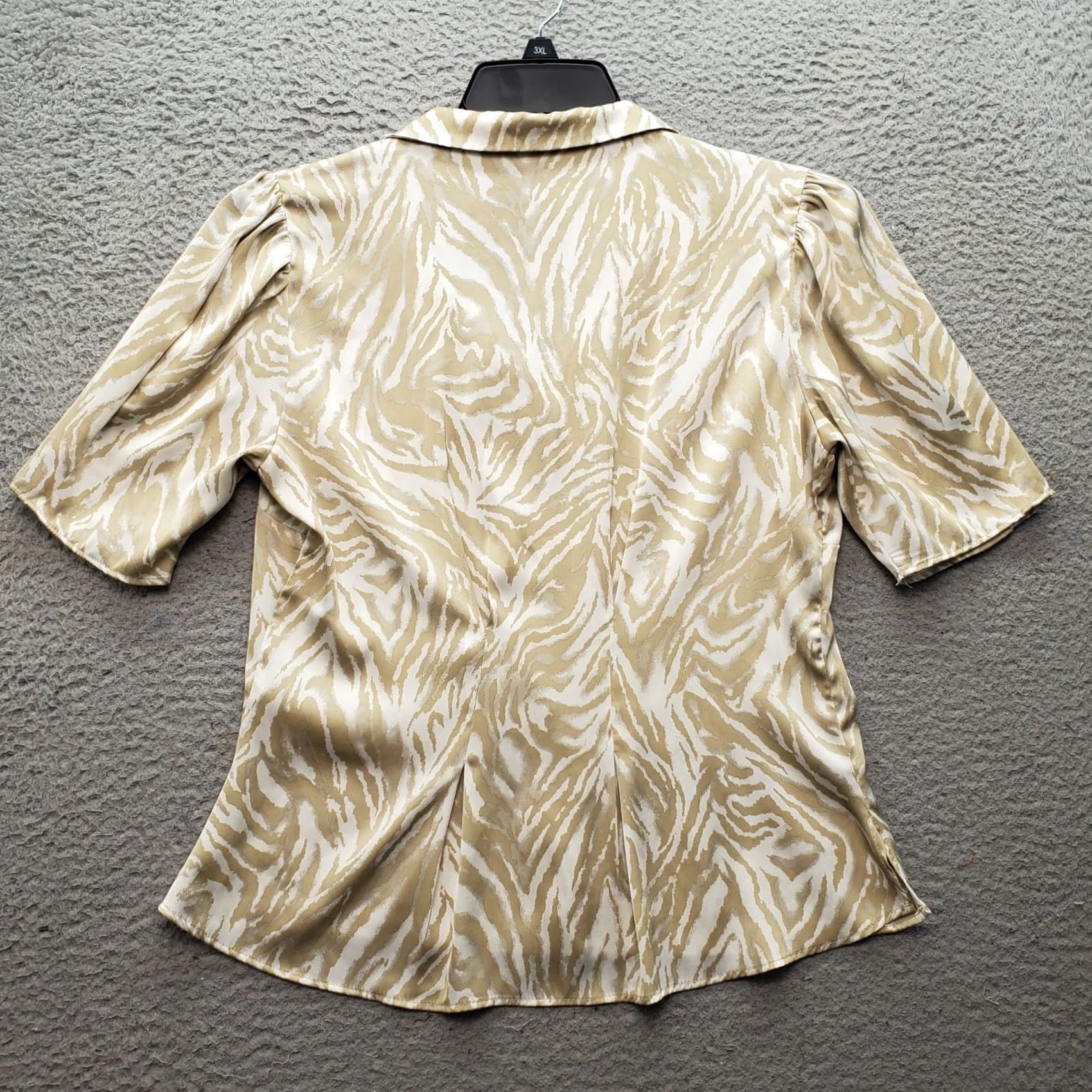 Vintage Violet+Claire Button-Up Top Women's M Multi Zebra Print Collared Slit High Low Shirt Mens? Womens Size M / US 6-8 / IT 42-44 - 2 Thumbnail
