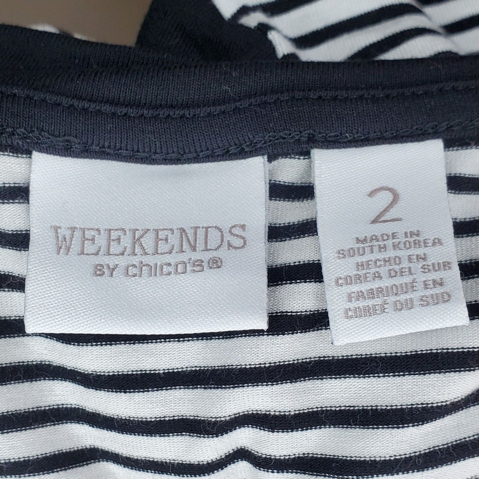 Chicos Chico's Miter Striped Mix Top Large Size L / US 10 / IT 46 - 5 Thumbnail