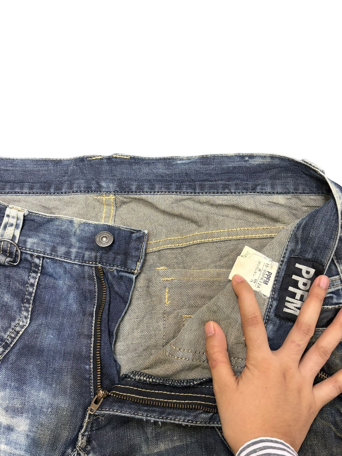 PPFM Vintage PPFM Bleached Wash Distress Banana Jeans Size US 34 / EU 50 - 5 Thumbnail