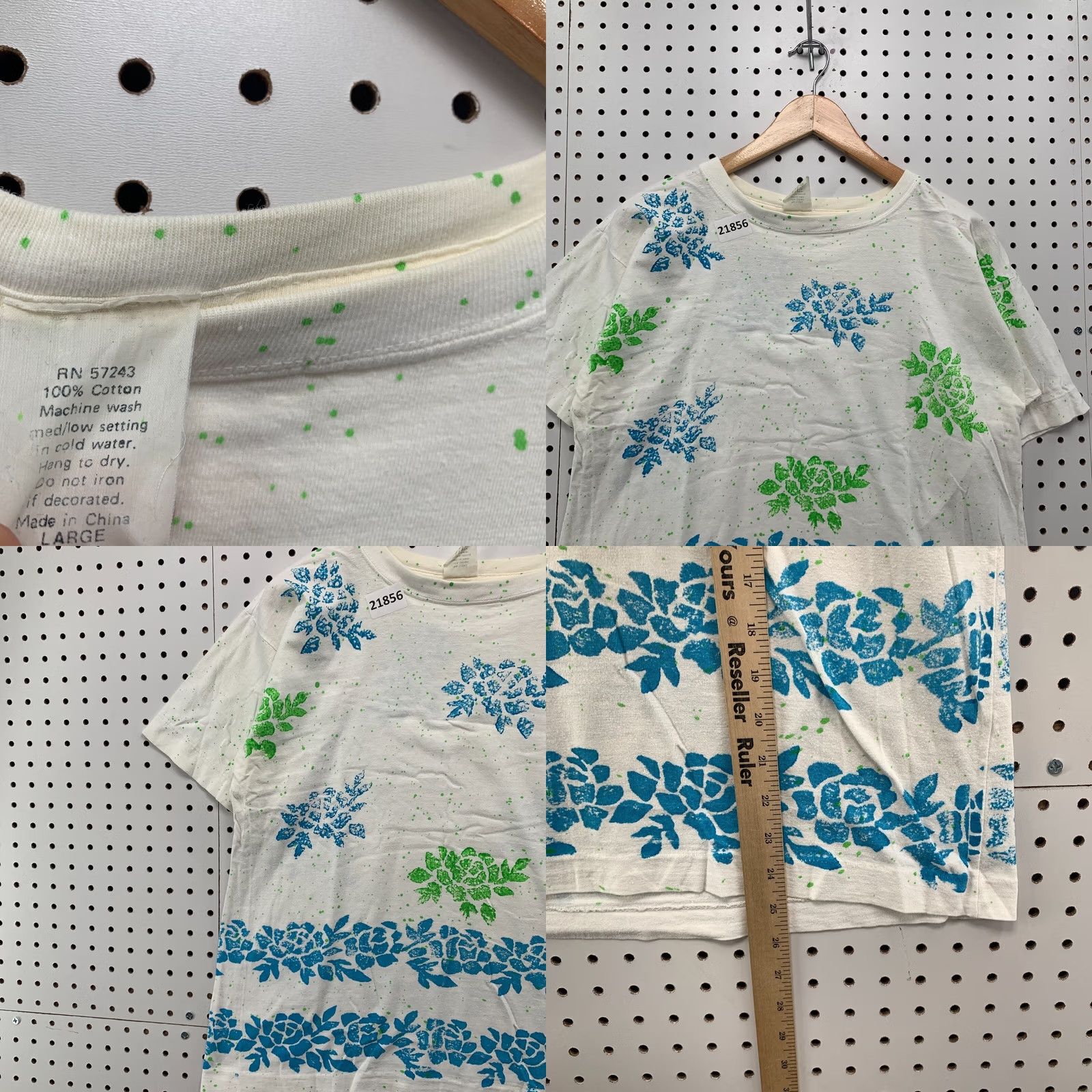 Vintage VINTAGE Floral AOP Shirt White L Womens 90s Flower All Over Print 21x25 Single Stitch Shirt Women Size L / US 10 / IT 46 - 8 Thumbnail