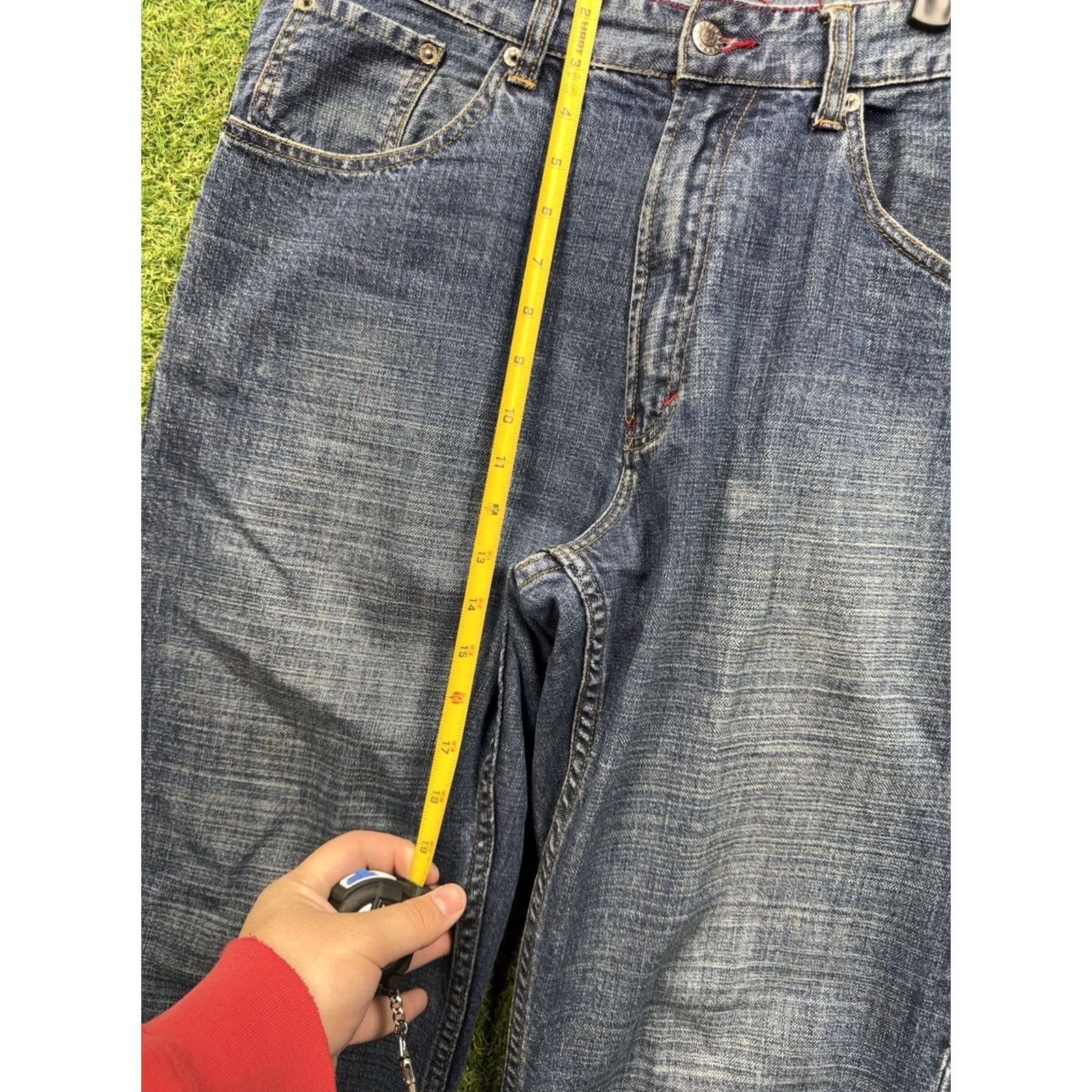 Robert Graham Robert Graham Jeans Mens 34x34 Straight Leg 5-Pocket Denim Blue Relaxed Regular Stretchless Casual Shirt? Size US 34 / EU 50 - 6 Thumbnail
