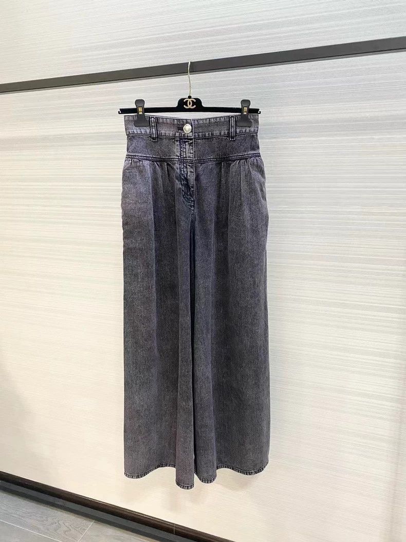 Chanel Chanel F34 Wide Leg Denim Pants for Daily Wear- DMC Size US 34 / EU 50 - 1 Thumbnail