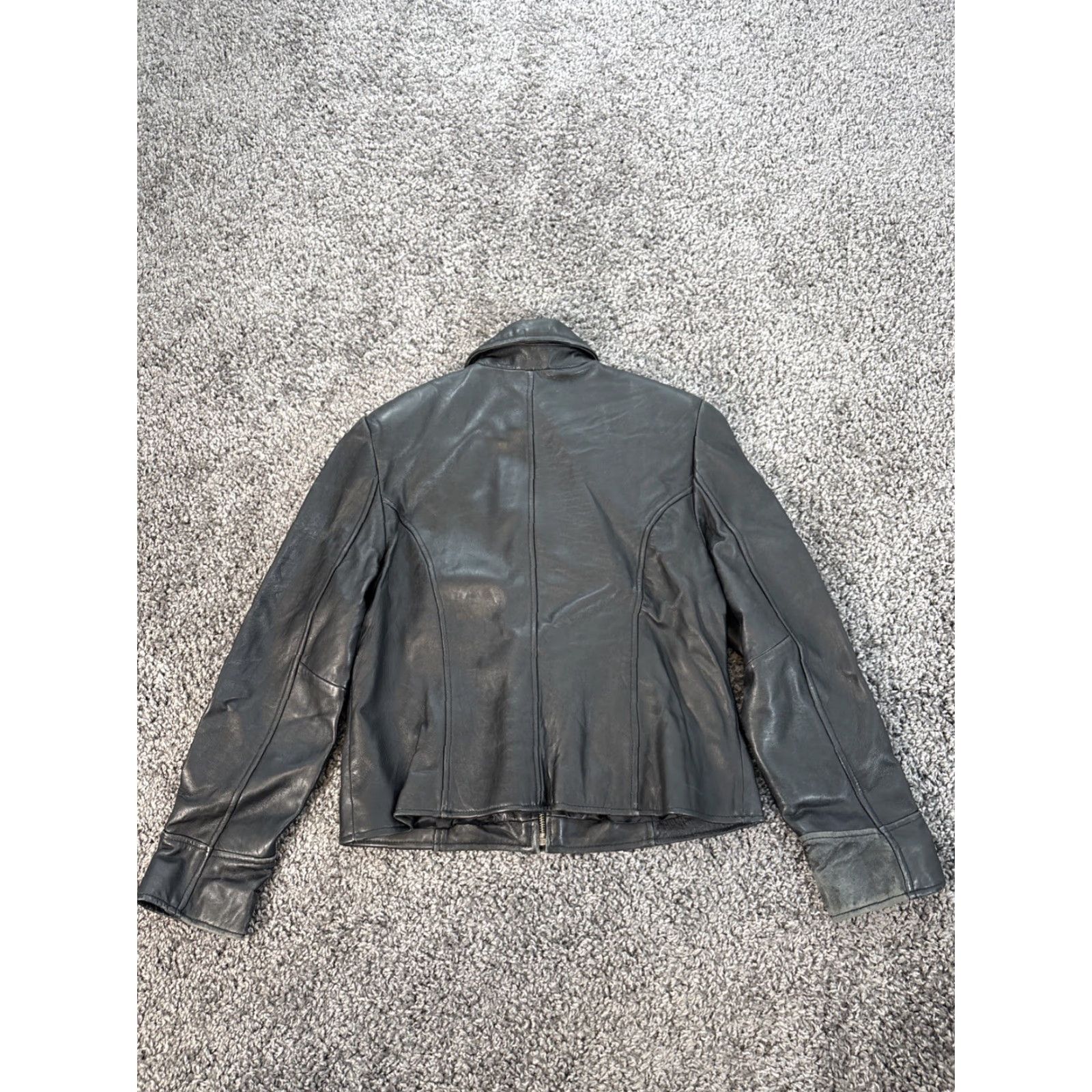 Vintage VINTAGE Valerie Stevens Women's Motorcycle Jacket Leather Black Medium with Full Zip Pockets 90s Classic Biker Fall Winter Spring Casual Workwear Size M / US 6-8 / IT 42-44 - 5 Thumbnail