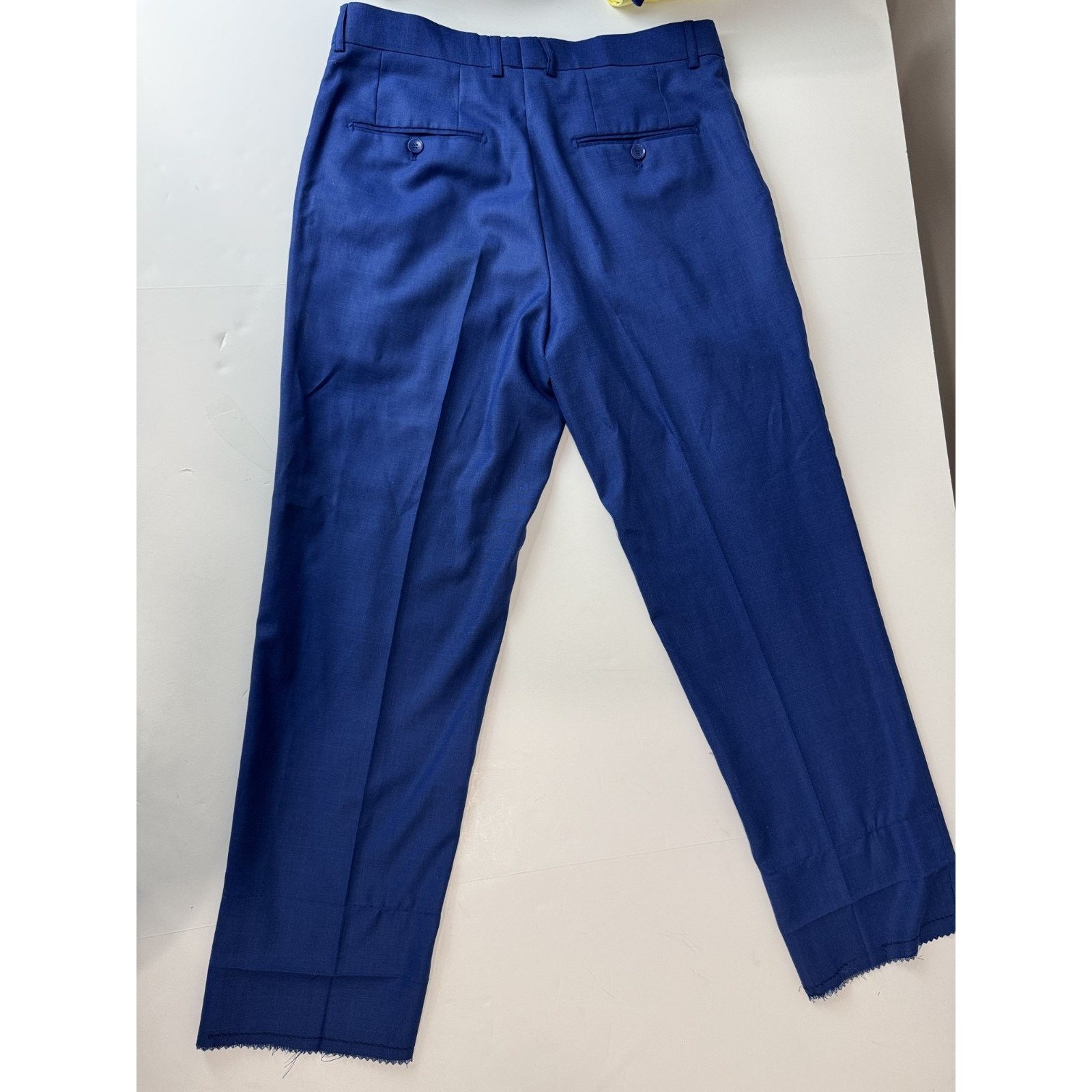 Other Bacaccio Uomo Blue 2-Piece Suit 40S Jacket 34S Pants Slim Size 40S - 5 Thumbnail
