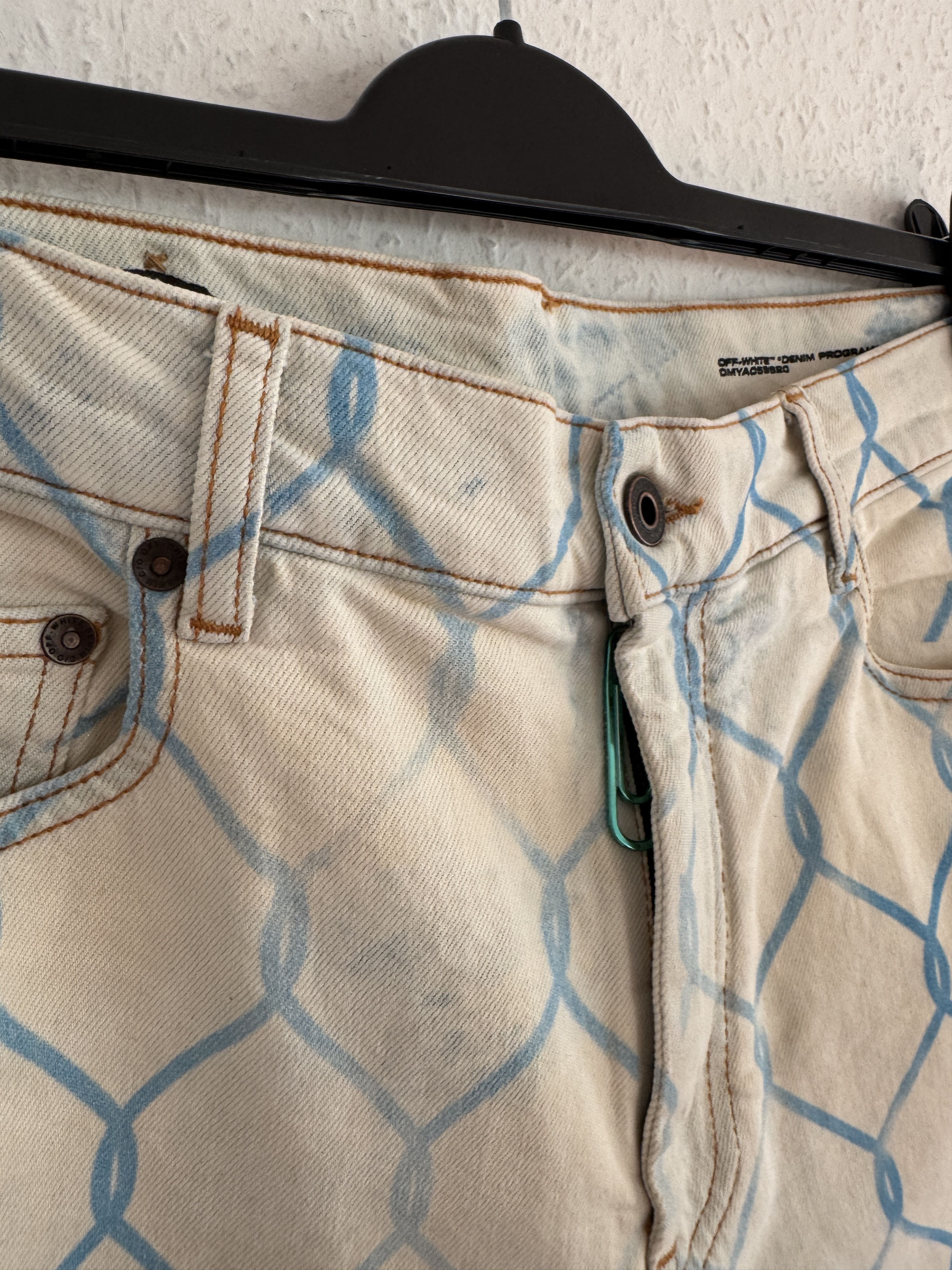 Off-White Flared fence-print jeans Size US 34 / EU 50 - 8 Thumbnail