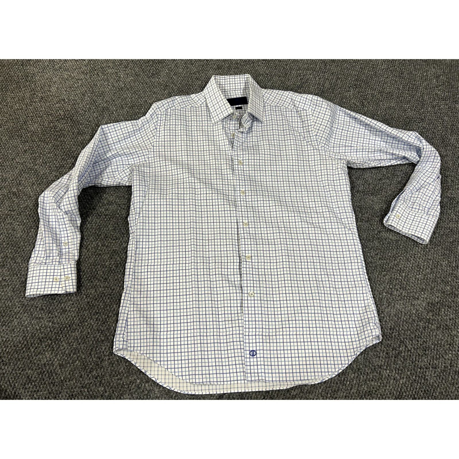 david donahue trim fit dress shirts David Donahue Graph Check Dress Shirt Trim Fit main image 1