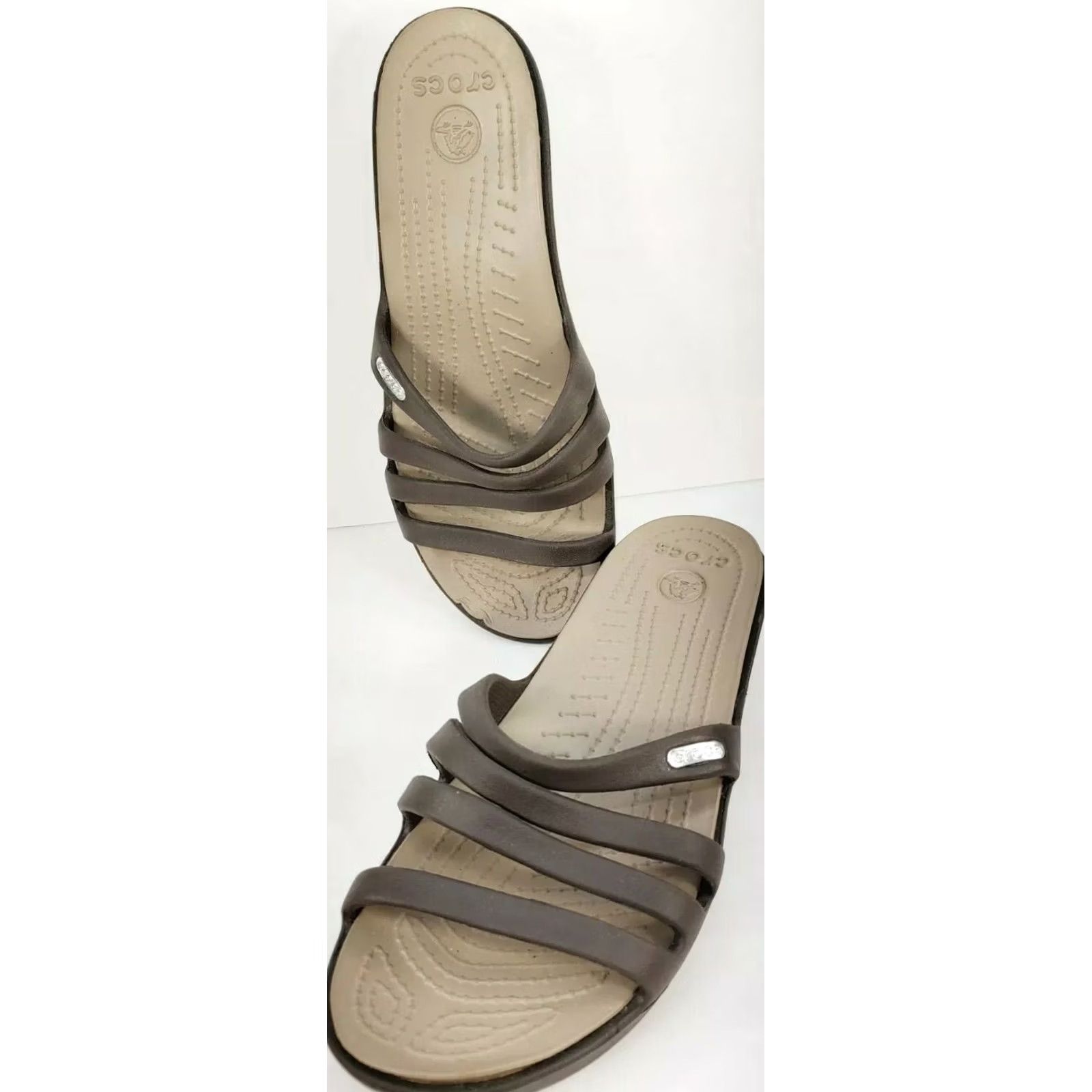 Crocs Crocs Patricia Womens Slide Sandals - Brown Size 7M - Cushy Insoles - Casual Comfort Size US 7 / IT 37 - 2 Thumbnail