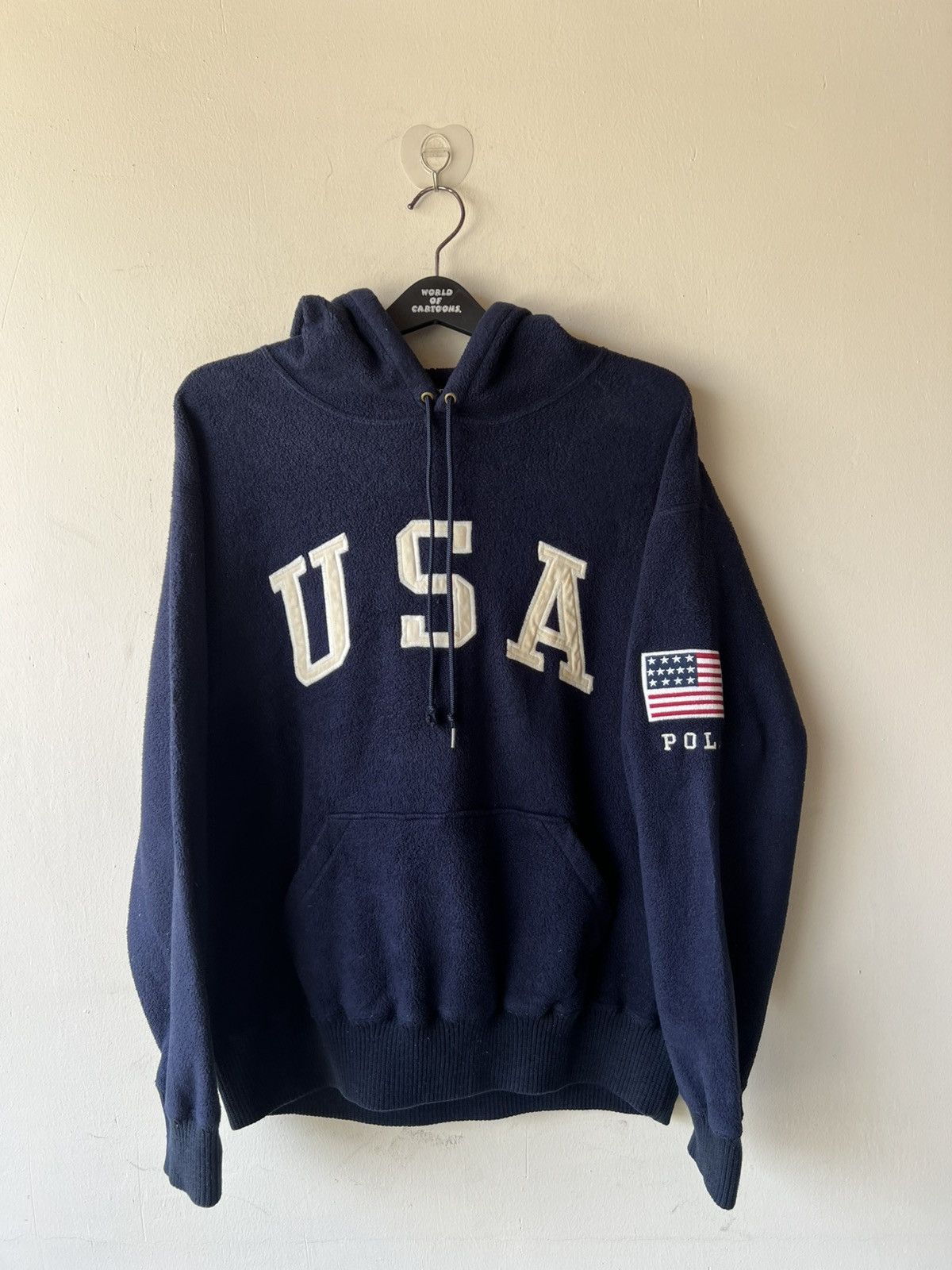 Ralph Lauren 90s Polo Sport RL Spell Out Navy Blue Hoodies Sweater Size US L / EU 52-54 / 3 - 7 Thumbnail