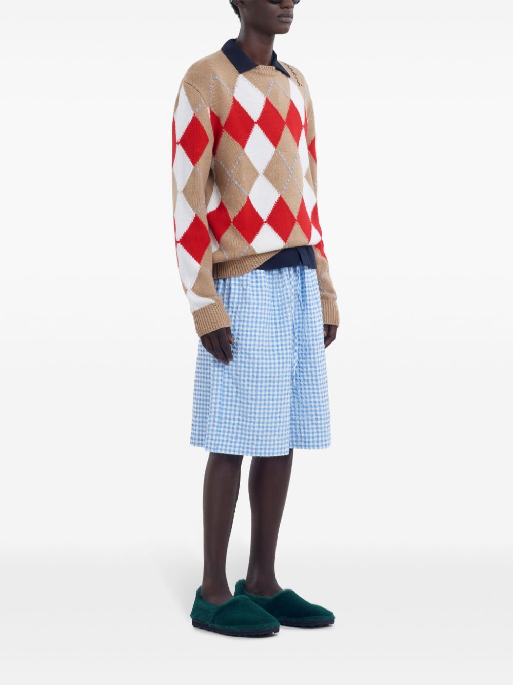 Marni BNWT SS25 MARNI GINGHAM SEERSUCKER SHORTS 52 Size US 36 / EU 52 - 15 Thumbnail