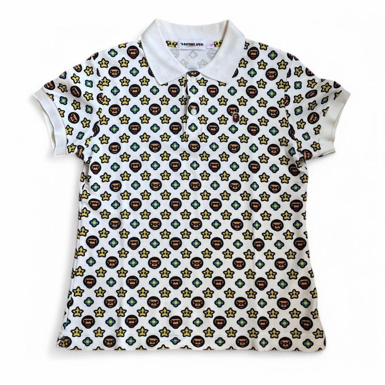 Bape × Nigo Bape White Monogram Polo Shirt Size S / US 4 / IT 40 - 1 Thumbnail