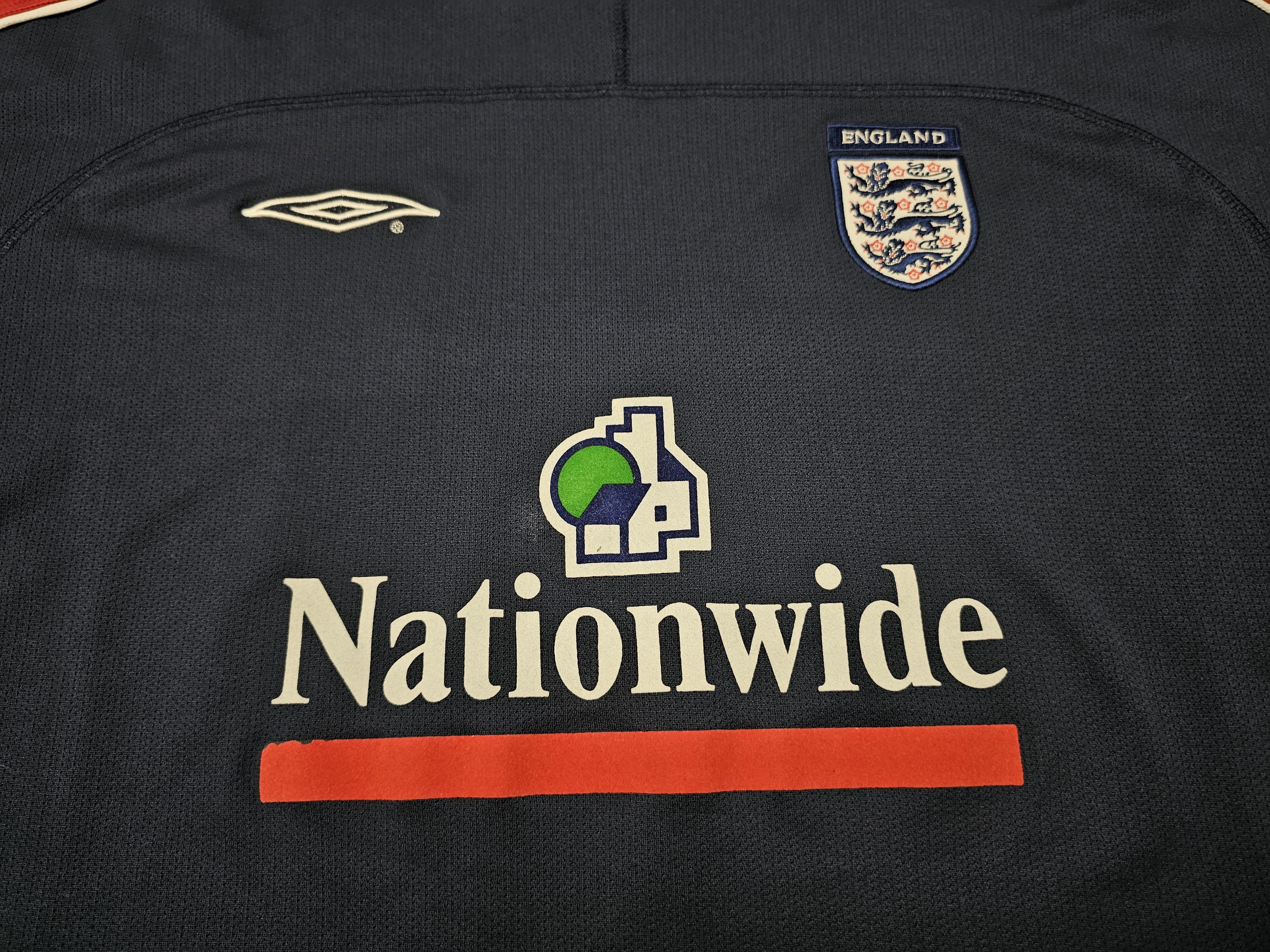 Vintage ENGLAND 2002 VINTAGE TRAINING FOOTBALL SHIRT SOCCER JERSEY Size US M / EU 48-50 / 2 - 3 Thumbnail