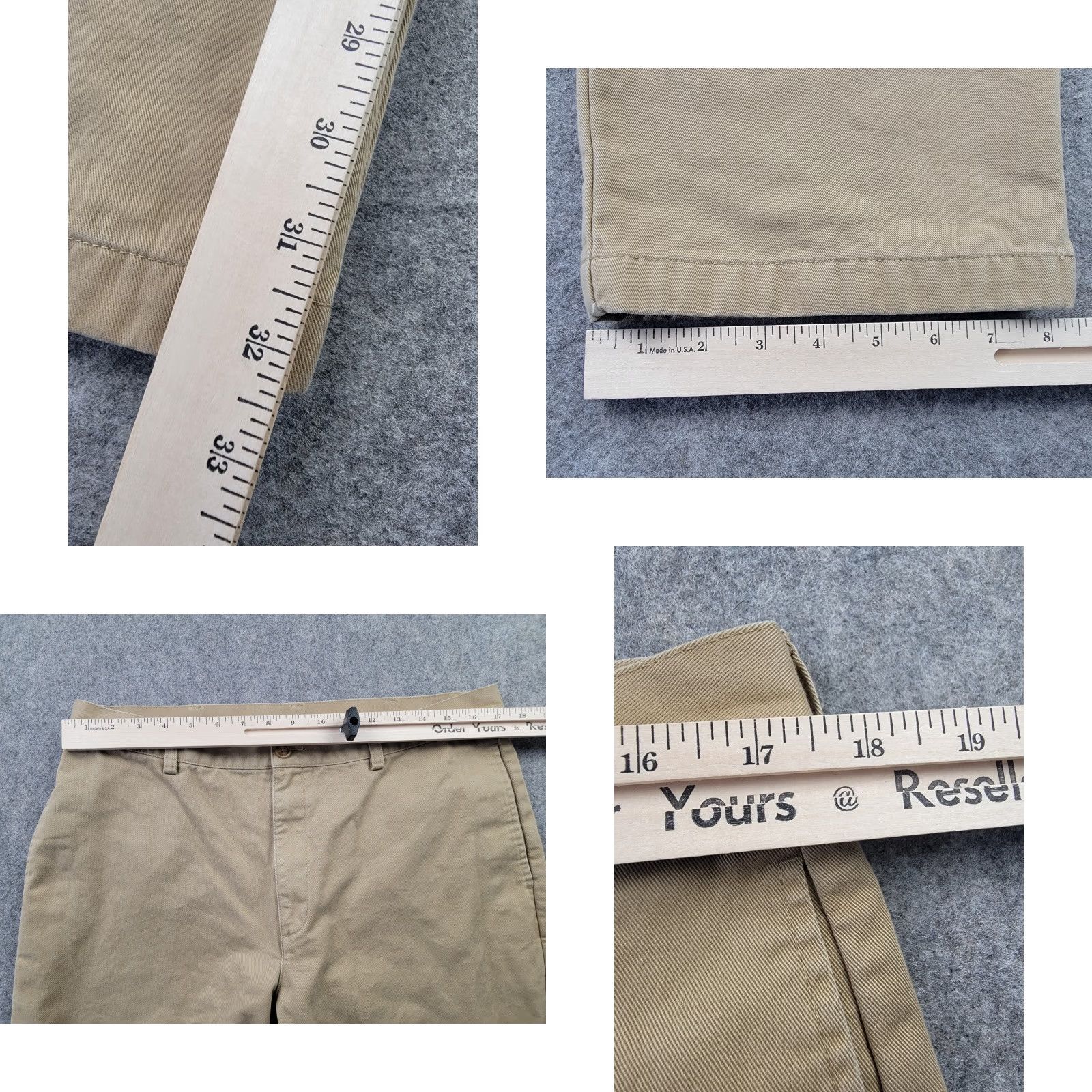 Vintage LL Bean Pants Mens 35x34 Beige Flannel Lined Outdoor Straight Leg Pants Casual Size US 35 - 9 Thumbnail