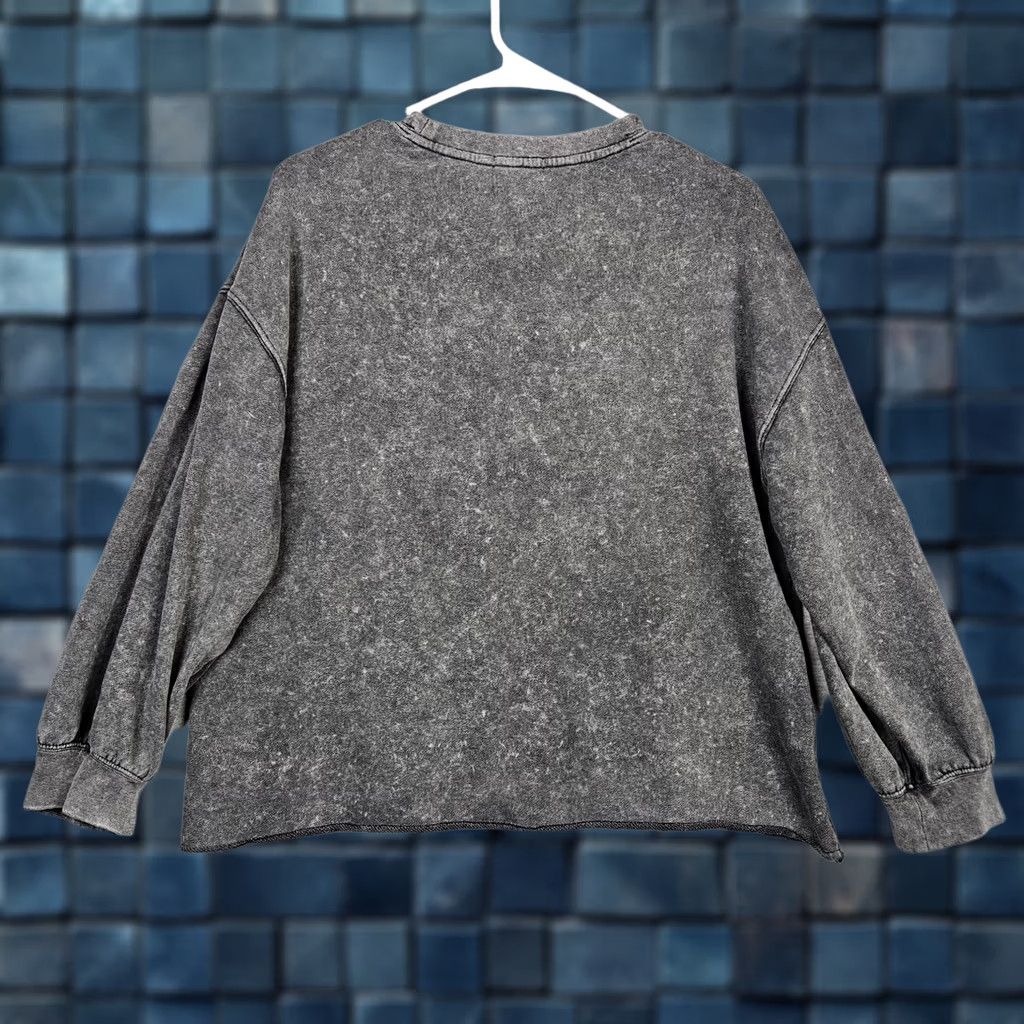 Rails Rails Women's Gray Acid Wash Long Sleeve Crew Neck Tee XS Size XS / US 0-2 / IT 36-38 - 1 Thumbnail