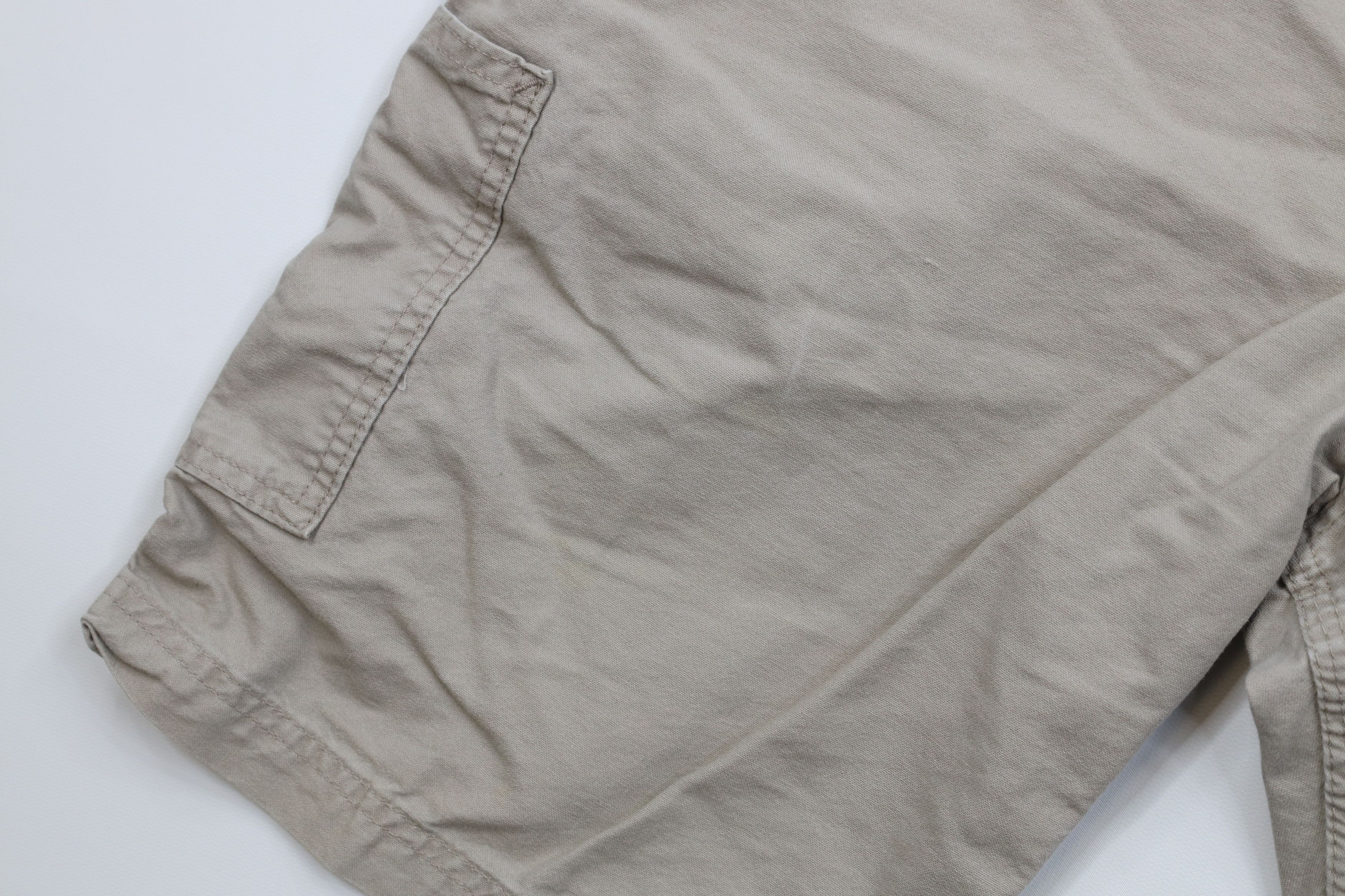 Carhartt Vintage Y2K 2003 Carhartt Spell Dungaree Shorts Beige Cotton Size US 38 / EU 54 - 5 Thumbnail