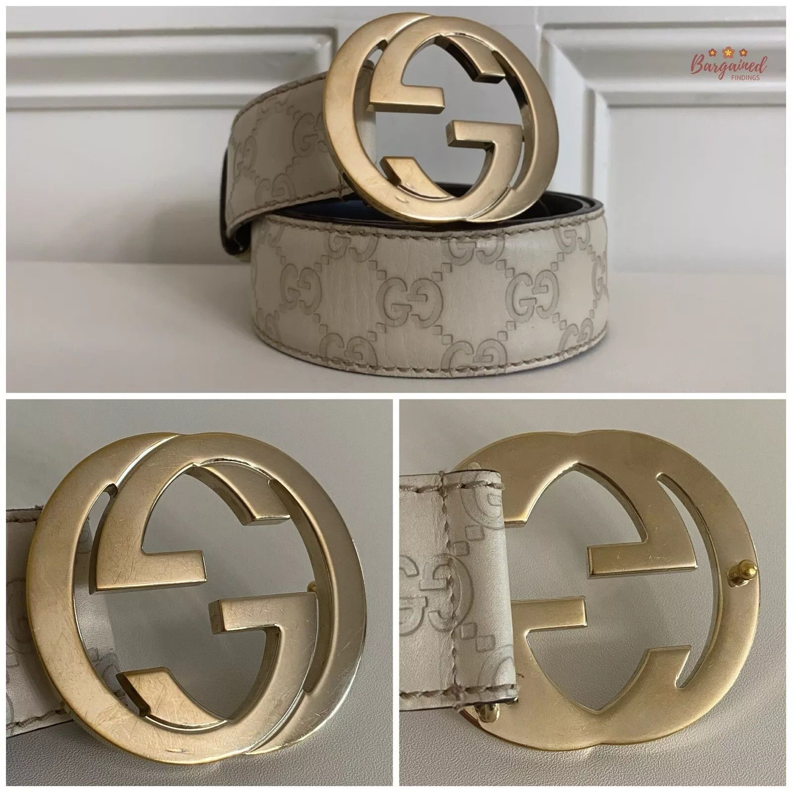 Gucci Gucci Guccissima Leather Gold Interlocking G Buckle Belt Size 30 - 3 Thumbnail