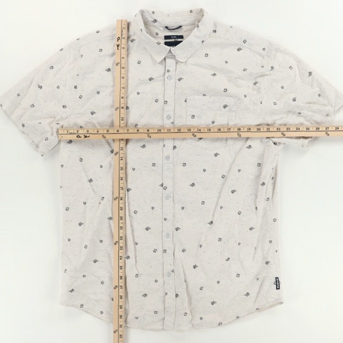 Prana Prana Organic Cotton All Over Print Button Up Shirt Ivory XL Men’s Shirt Men XL Ivory Organic Cotton All Over Print Button Up Shirt Prana Size US XL / EU 56 / 4 - 3 Thumbnail