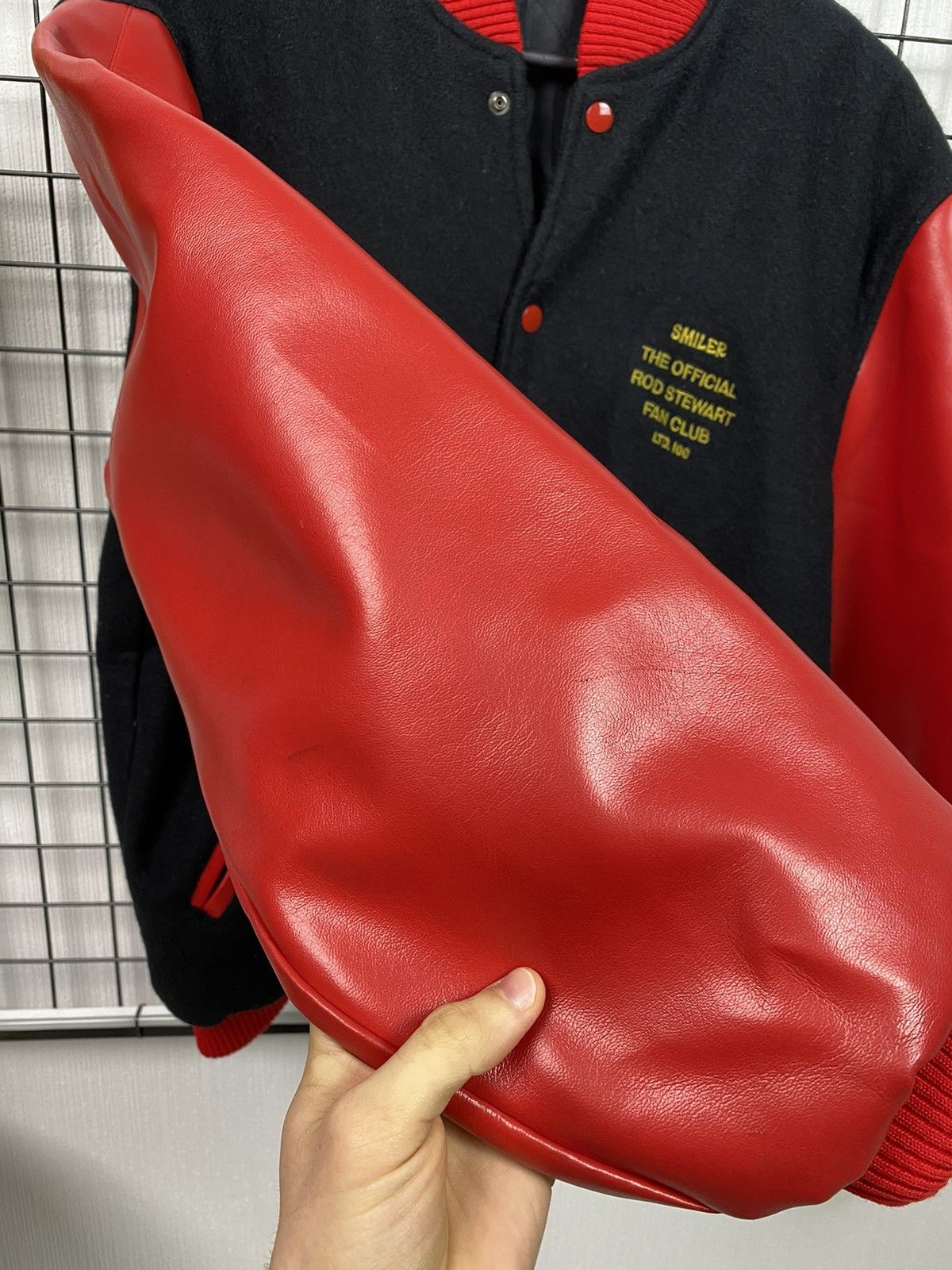 Band Tees × Vintage Super Rare Rod Stewart “Smiler” (album 1974) Varsity jacket Size US L / EU 52-54 / 3 - 17 Thumbnail