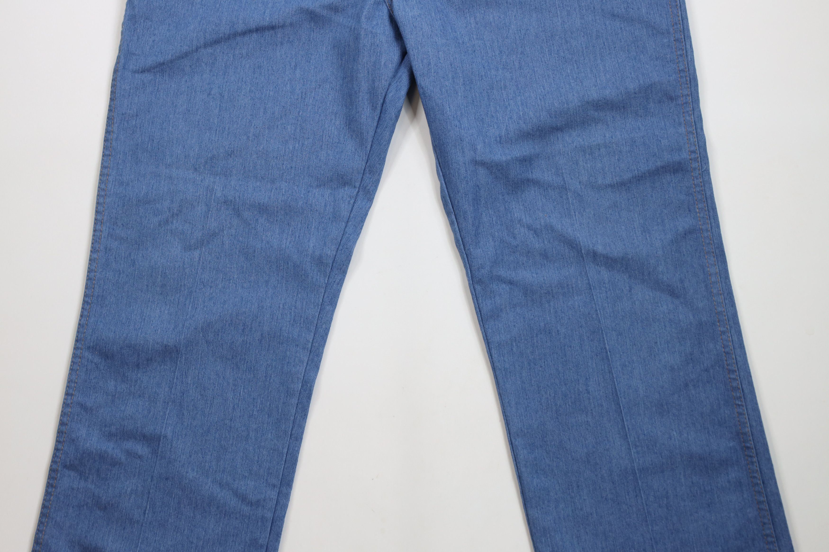 Vintage × Wrangler Vintage 90s Wrangler Faded Flared Wide Leg Denim Jeans Blue Size US 40 / EU 56 - 3 Thumbnail