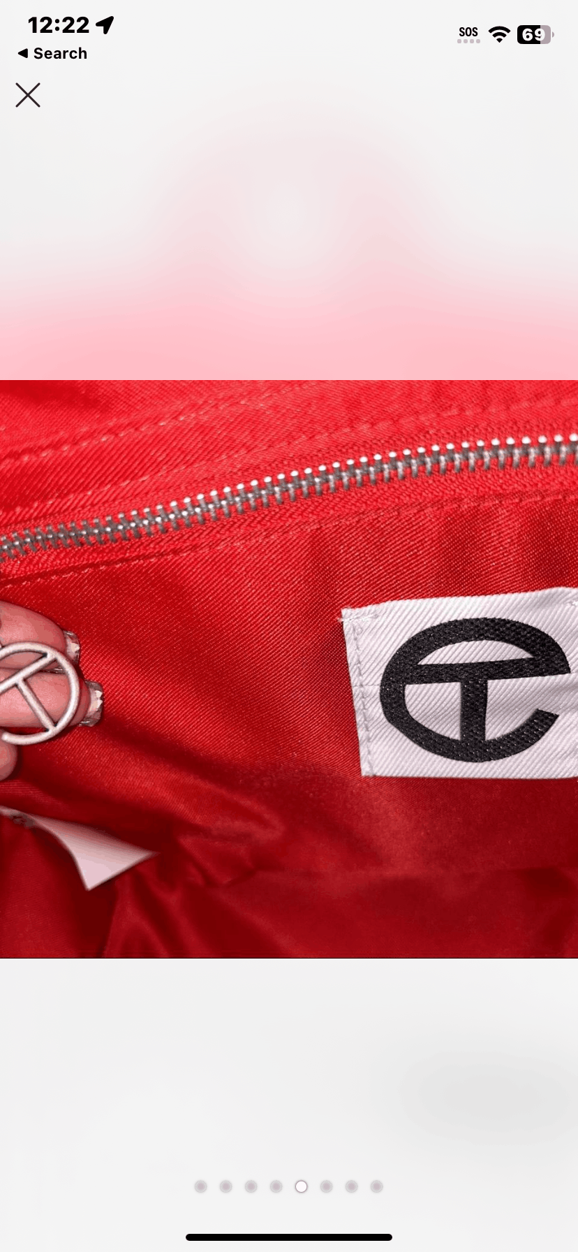 Telfar Telfar Medium Quilted Nylon Puff Shopper Crossbody Bag RED Size ONE SIZE - 6 Thumbnail