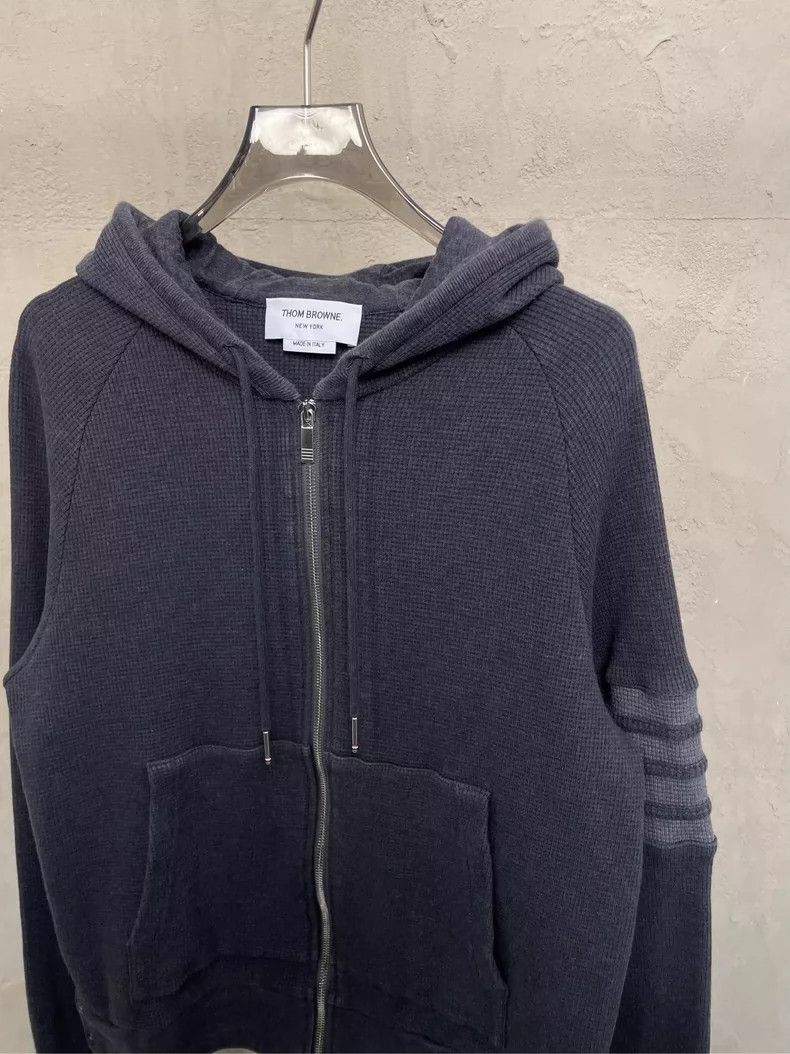 Thom Browne Thom Browne size2 Gray waffle zipper jacket shirt Size US M / EU 48-50 / 2 - 3 Thumbnail