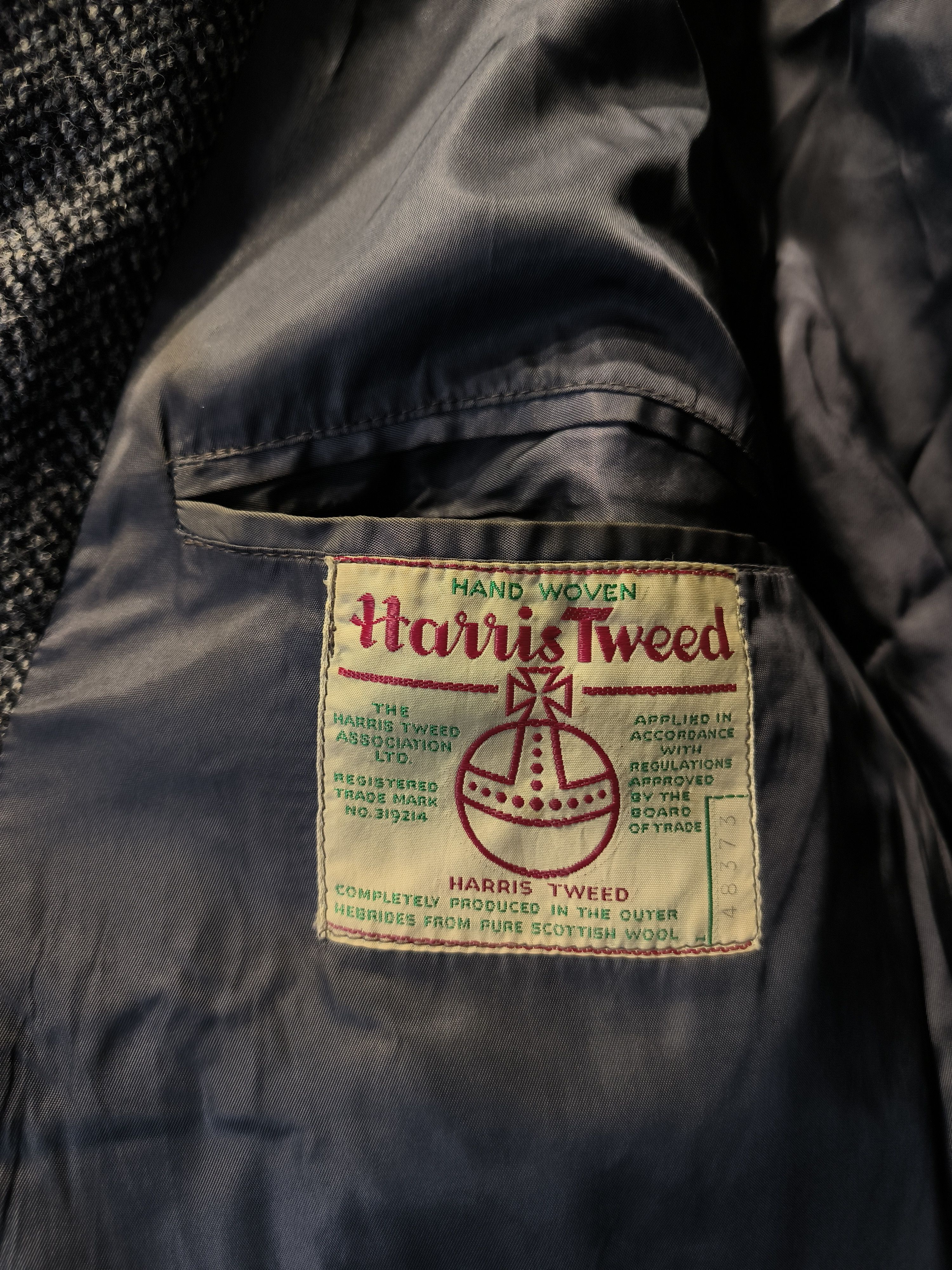 Harris Tweed × Vintage Vintage Schlasbergs Harris Tweed Jacket Suit 70s 60s Size 48L - 4 Thumbnail