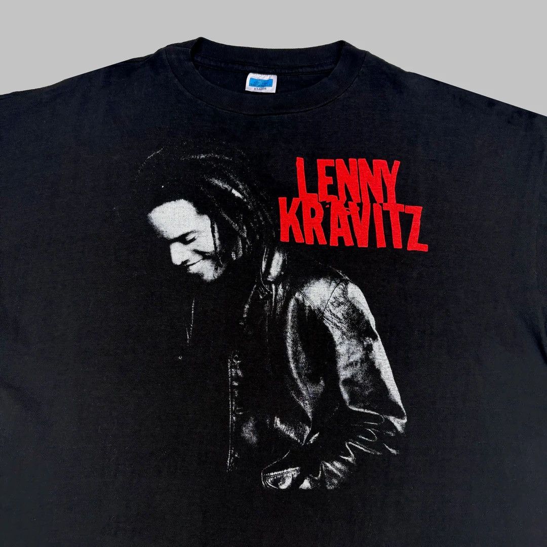 Band Tees × Vintage Lenny Kravitz 1990 90s Vintage Band Concert Tour T-Shirt Size US XL / EU 56 / 4 - 2 Thumbnail