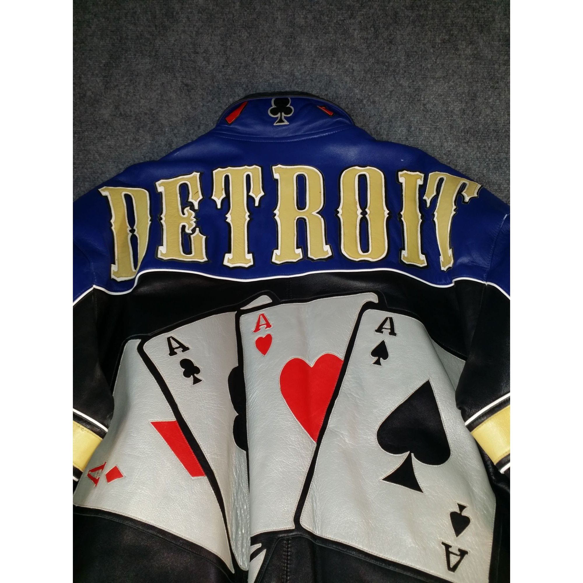 Vintage Vintage Rare 1990s King Detroit Casino Gambling Leather Jack Size US XL / EU 56 / 4 - 8 Thumbnail