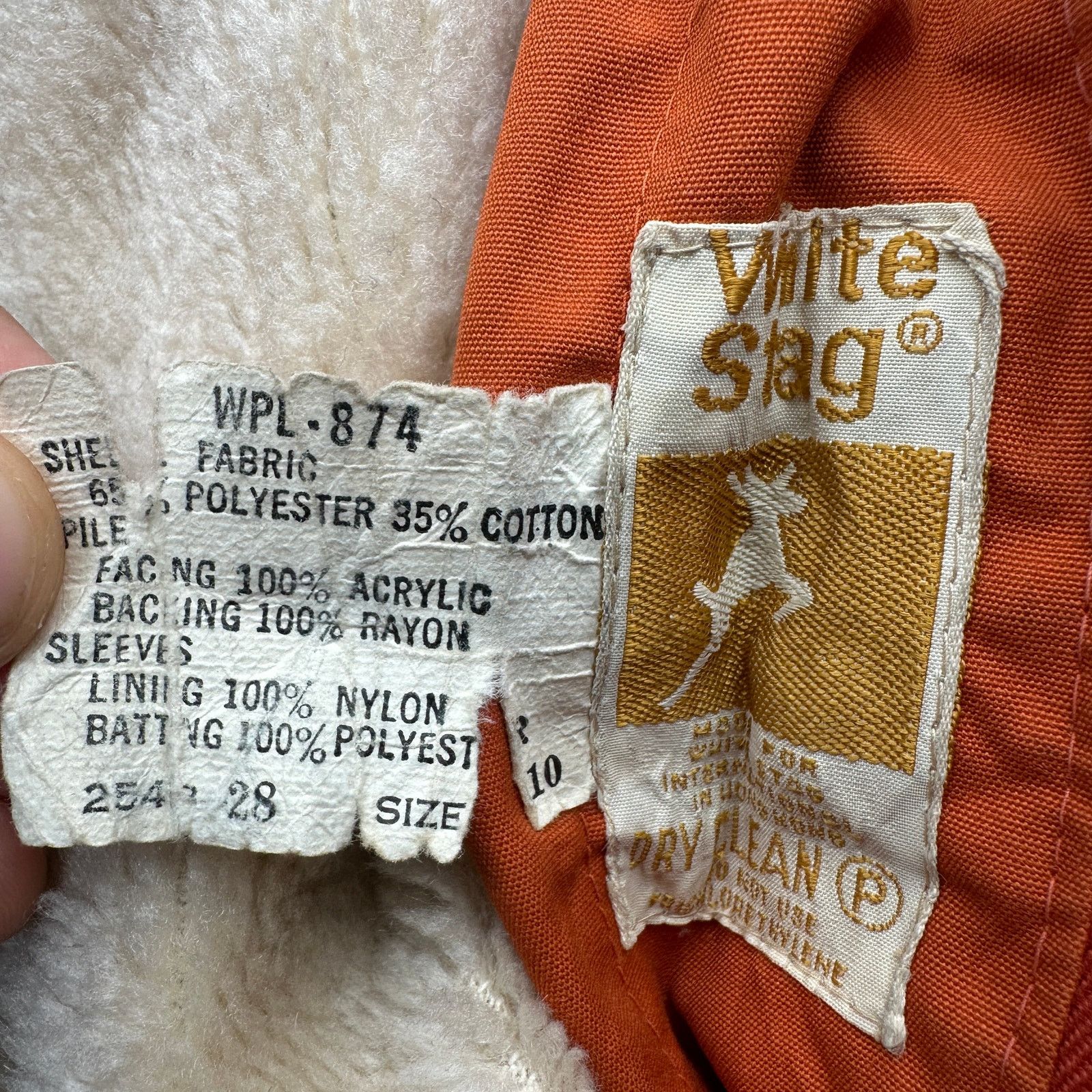 Other Vintage 70s White Stag Faux Fur Lined Coat Jacket Women 10 M Size M / US 6-8 / IT 42-44 - 2 Thumbnail