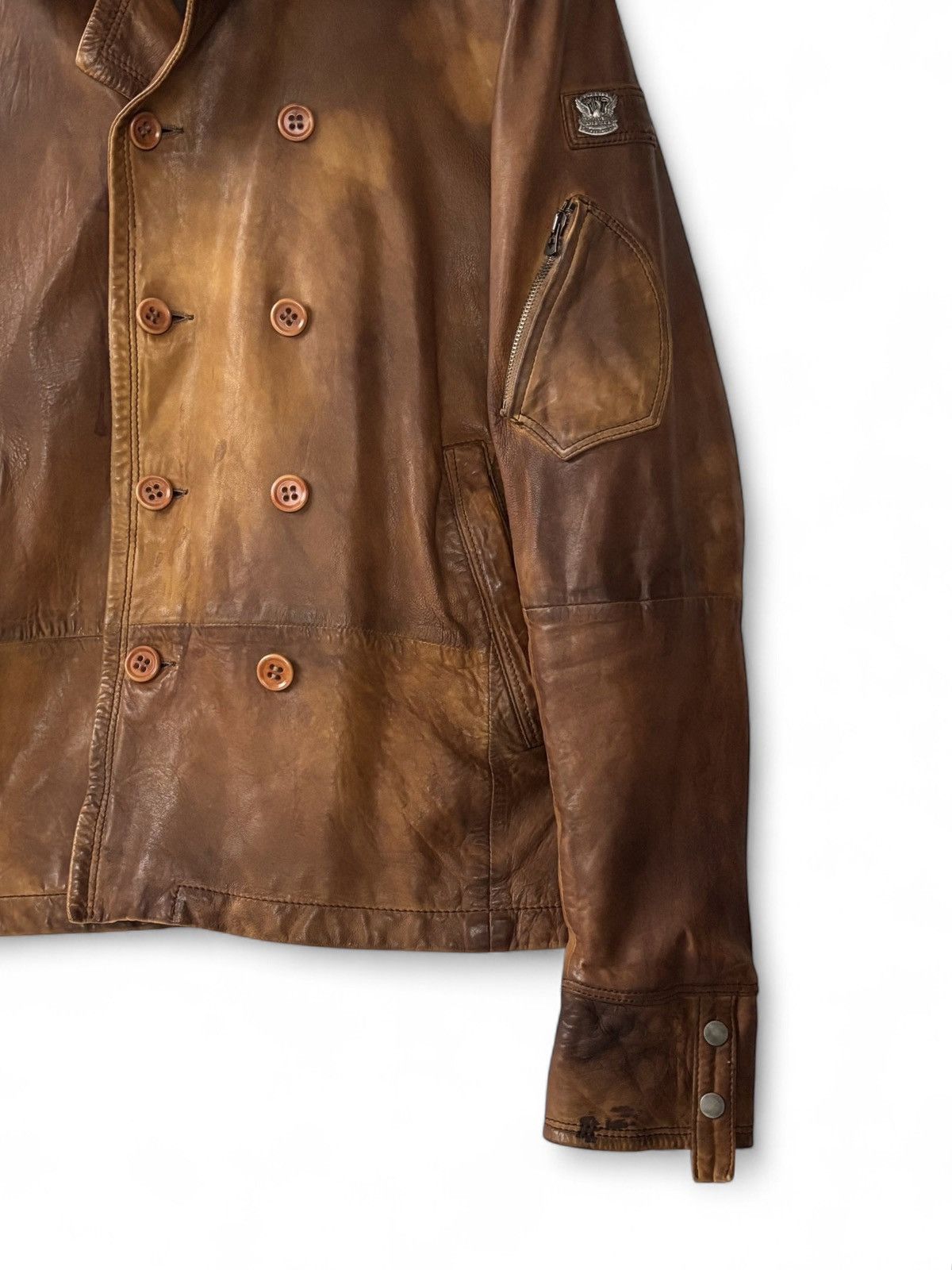 Diesel Vintage Diesel Leather Jacket Size US XXL / EU 58 / 5 - 7 Thumbnail