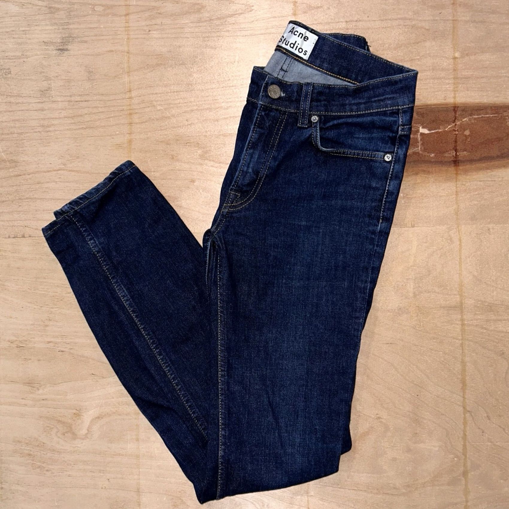 Acne Studios Acne Studios Ace Raw Gothic Denim Jeans 28x31 Slim Blue Jeans Streetwear Men City Apparel Logo 5-Pocket Size US 28 / EU 44 - 2 Thumbnail