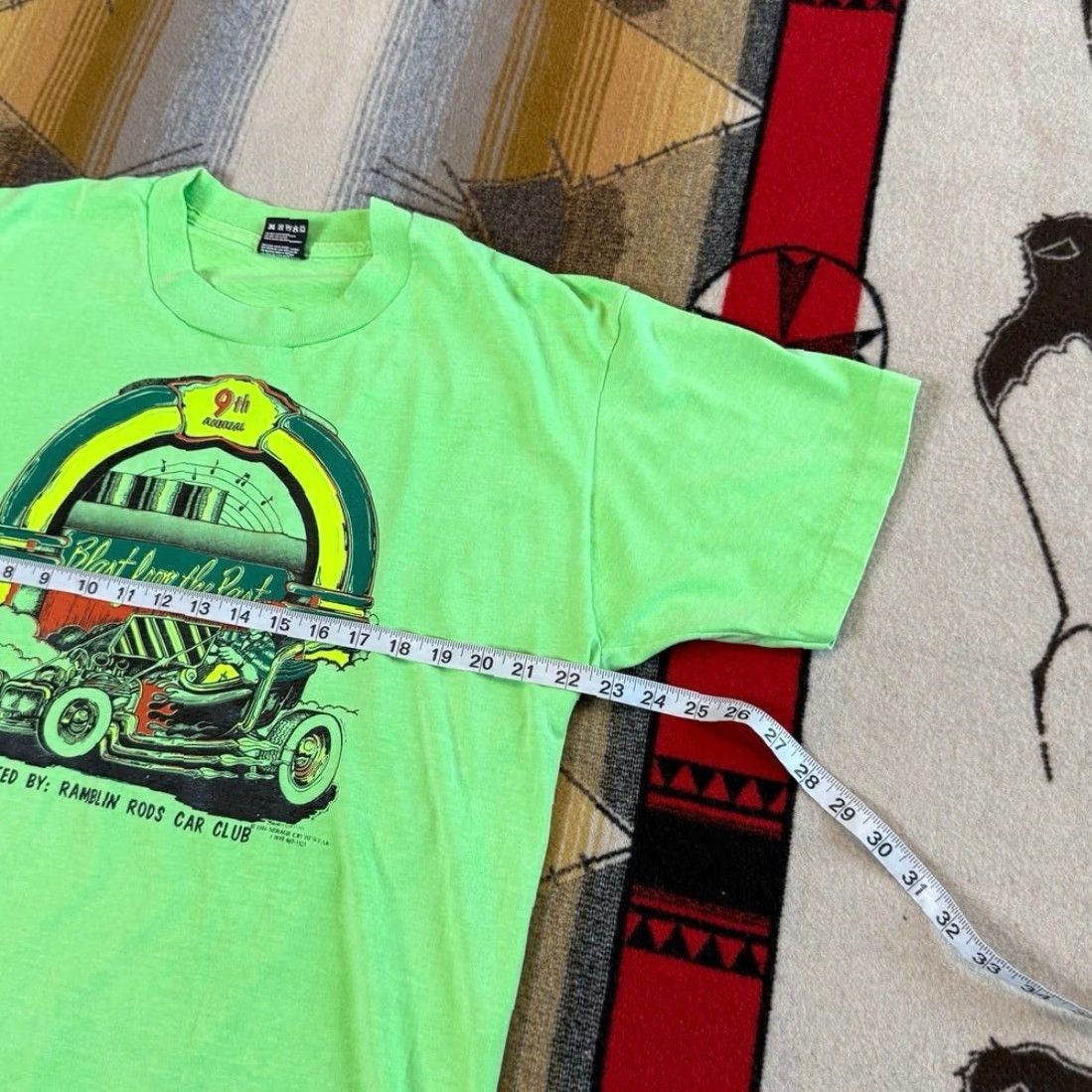 Fruit Of The Loom VINTAGE 1994 Hot Rod Car Show T-Shirt XL Short Sleeve Green Fruit of the Loom Men 90s Cars Shirt Size US XL / EU 56 / 4 - 5 Thumbnail