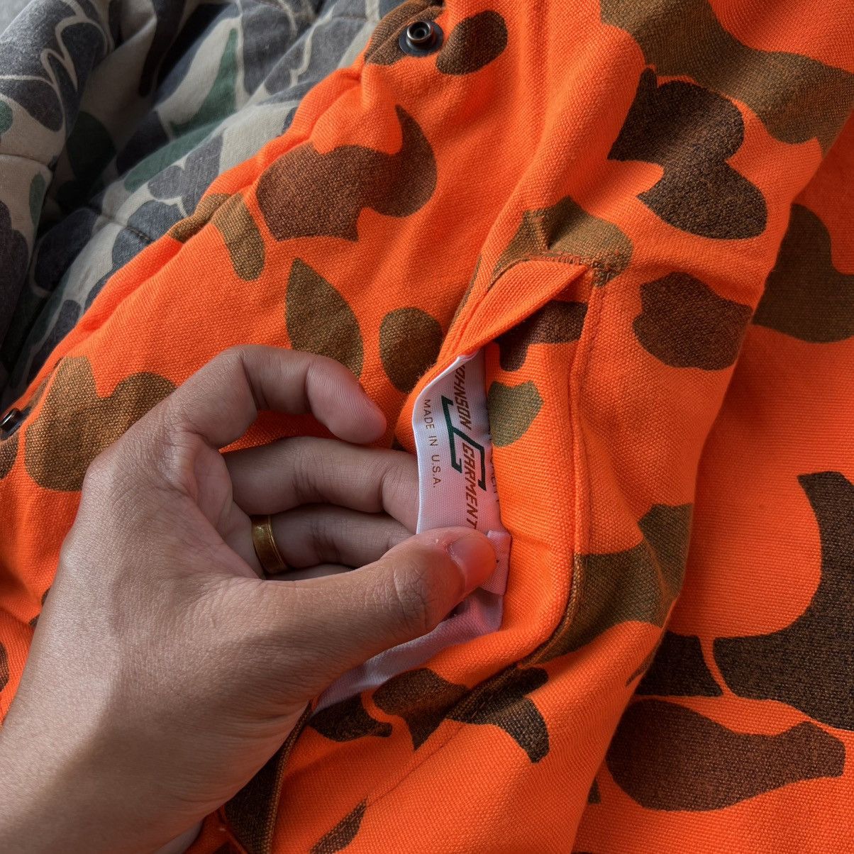 Other Vintage johnson garment Hunting camo reversible Size US L / EU 52-54 / 3 - 6 Thumbnail