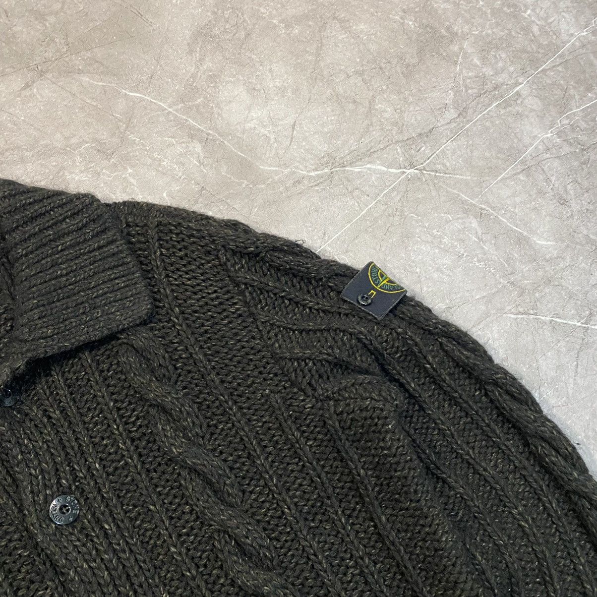 Massimo Osti RARE ! VINTAGE STONE ISLAND WOOL CARDIGAN SWEATER 2002 Size US L / EU 52-54 / 3 - 5 Thumbnail
