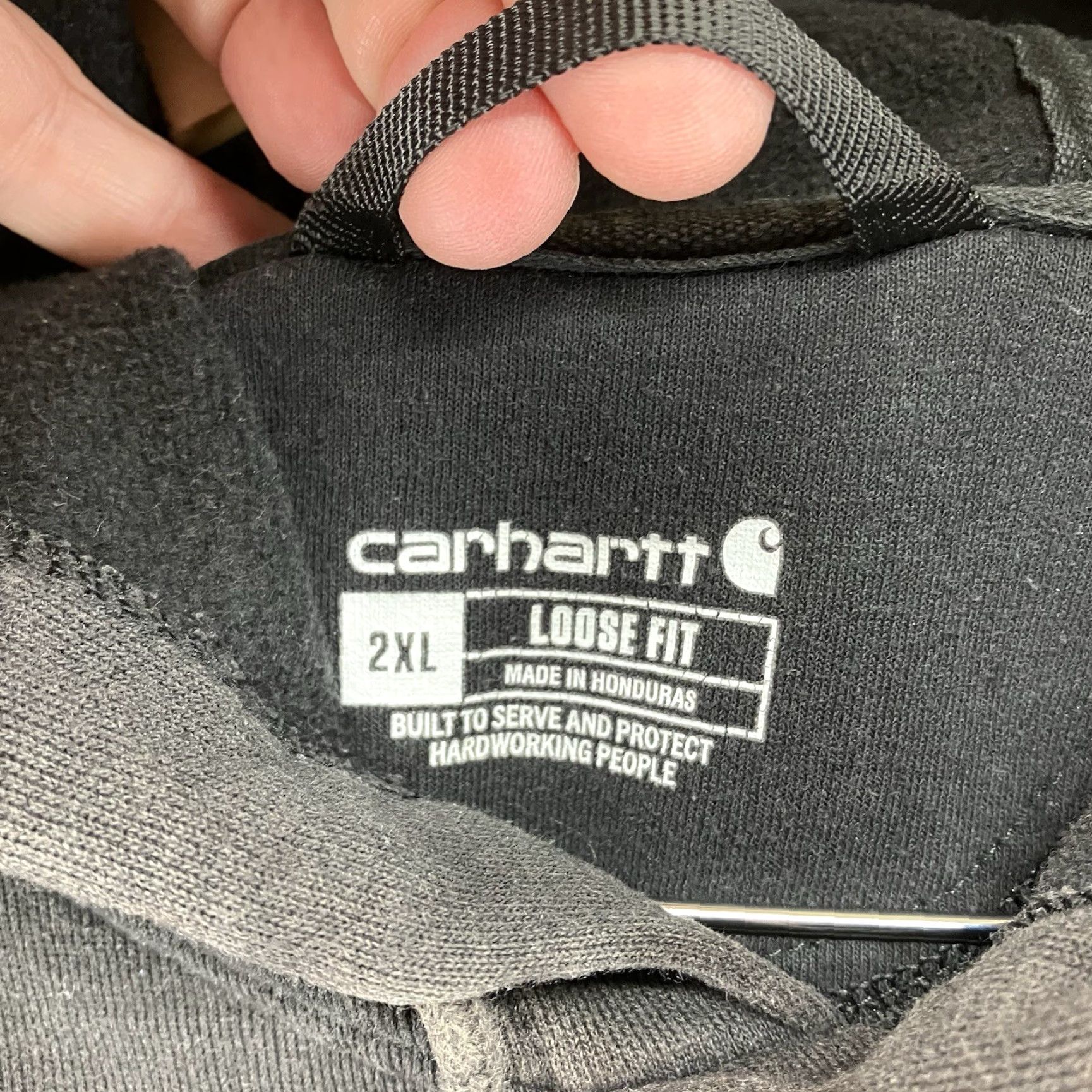 Carhartt Carhartt Hoodie Mens 2XL Loose Fit Pullover Hooded Pockets Black Regular Size 2XL Cotton Blend Fleece Logo Outdoor Classic Walking Size US XXL / EU 58 / 5 - 3 Thumbnail