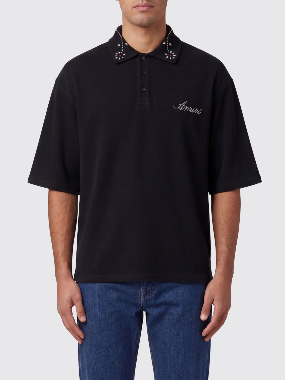 Amiri Amiri Polo Shirt Men Black Size US S / EU 44-46 / 1 - 1 Thumbnail