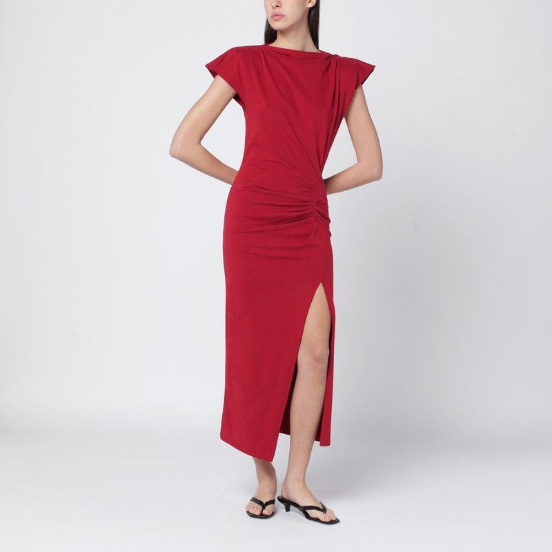 Isabel Marant Isabel Marant Long Cherry-Coloured Nadela Jersey Dress Size S / US 4 / IT 40 - 1 Thumbnail