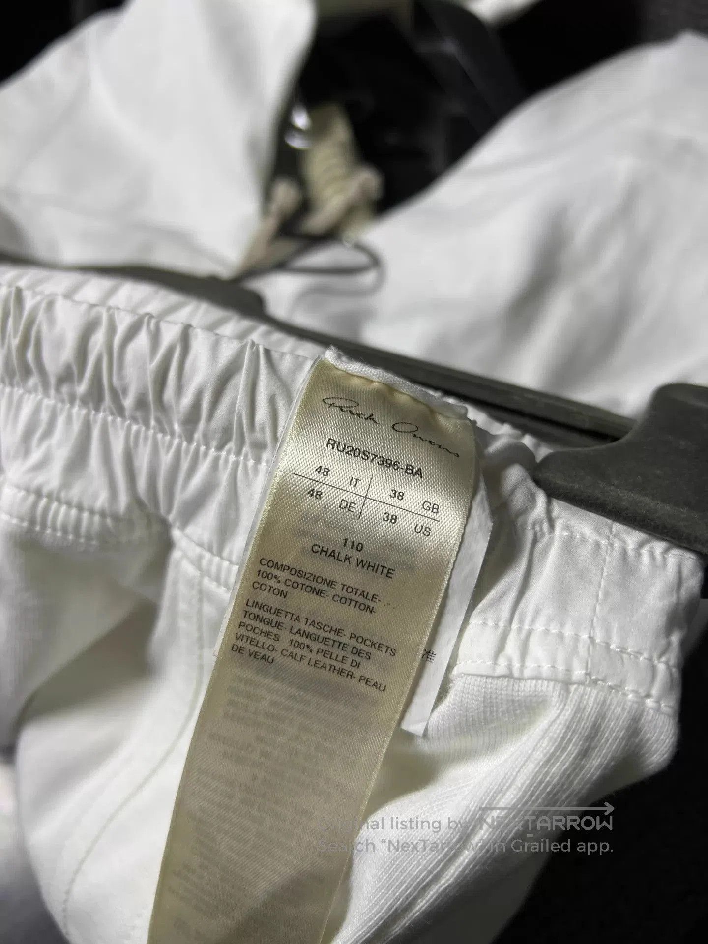 Rick Owens White Sweatpants with Zipper Pockets Size 32. Size US 32 / EU 48 - 3 Thumbnail