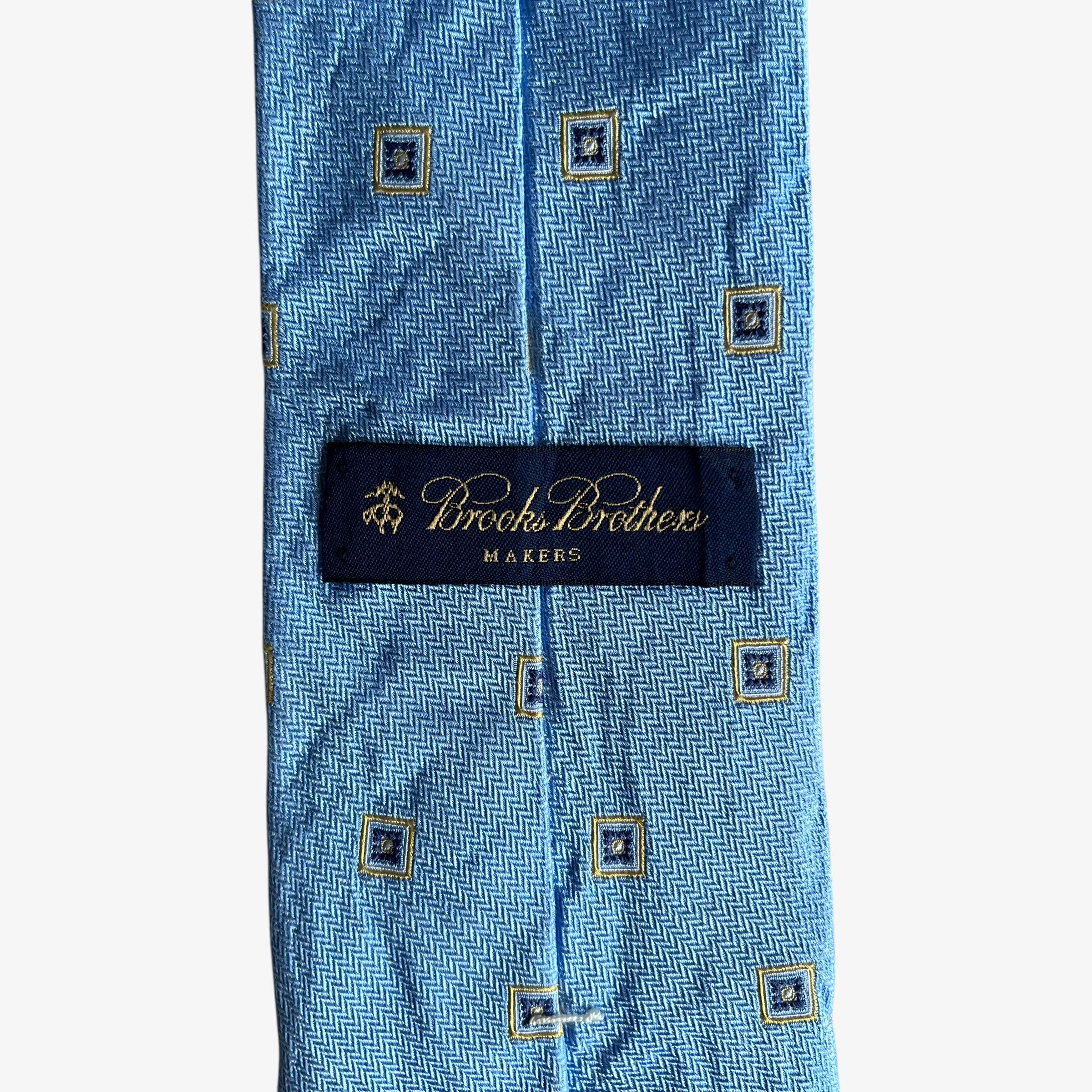 Brooks Brothers Vintage 90s Brooks Brothers Geometric Print Blue Silk Tie Size ONE SIZE - 2 Thumbnail