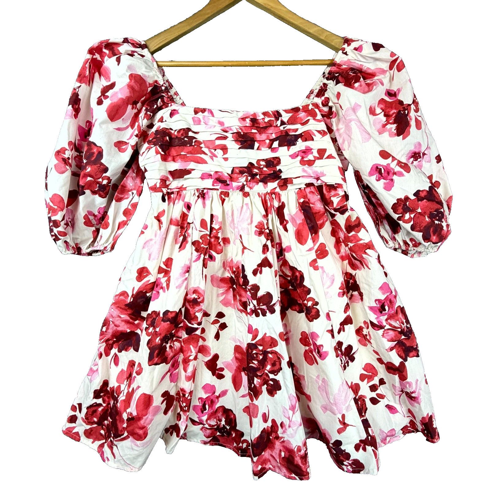Abercrombie & Fitch Abercrombie & Fitch Dress M Red Emerson Poplin Babydoll Y2K Size M / US 6-8 / IT 42-44 - 1 Thumbnail
