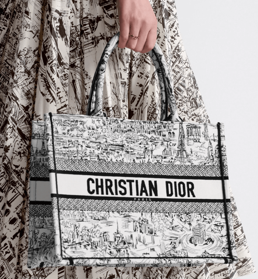 Dior o1w1db10525 M1296Z Size : OS / Tote Bag in White/Black Size ONE SIZE - 7 Thumbnail