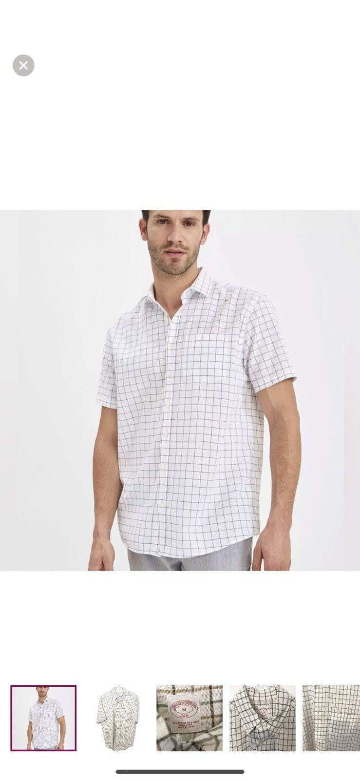Brooks Brothers BROOKS BROTHERS Irish Linen Original Polo Short Sleeve Plaid Size US M / EU 48-50 / 2 - 1 Thumbnail