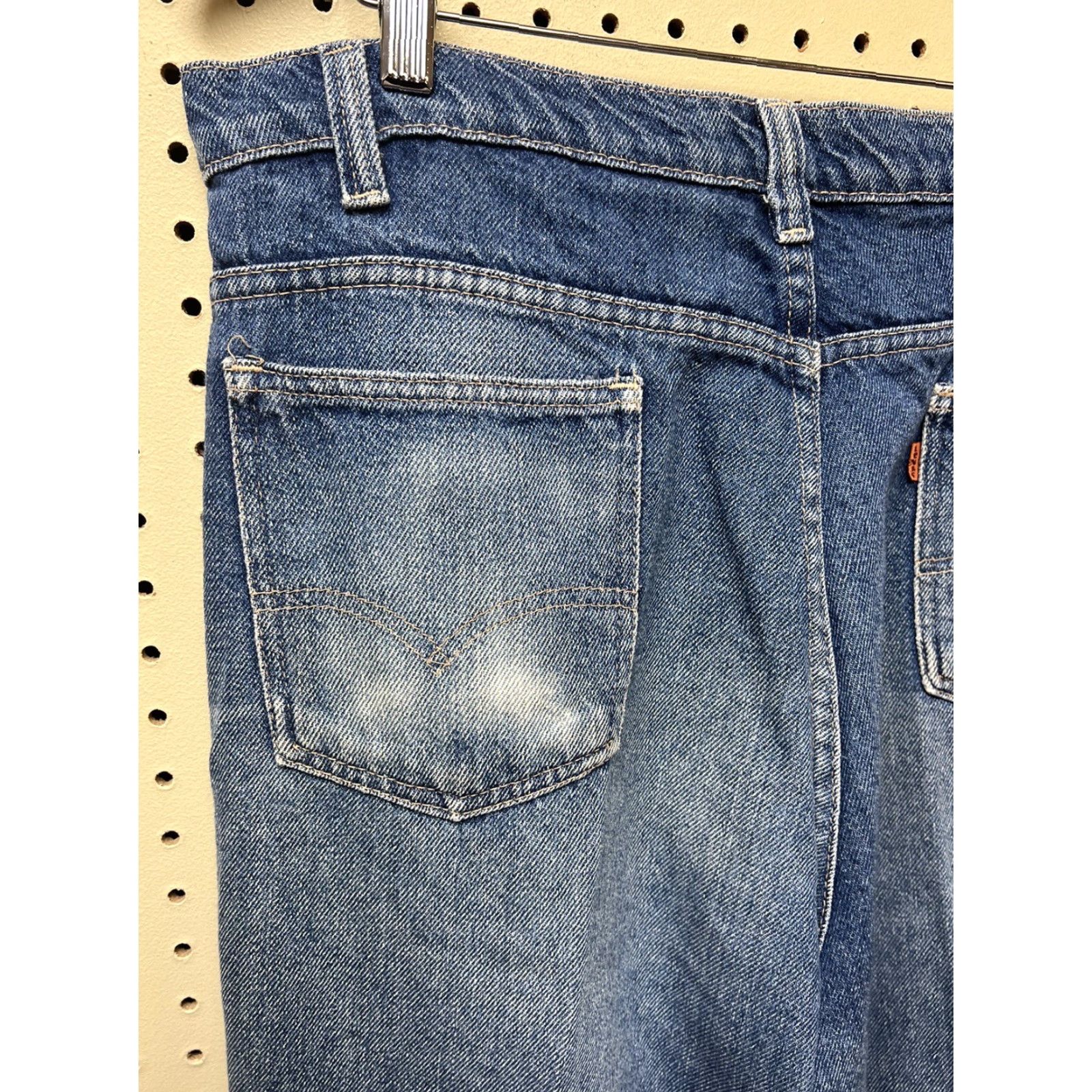 Levi's VINTAGE Levi's Jeans 36x38 Orange Tab Blue Denim 36 38 Men Regular Straight USA Levi's 285 285 Model High Rise Classic Patina Size US 36 / EU 52 - 4 Thumbnail