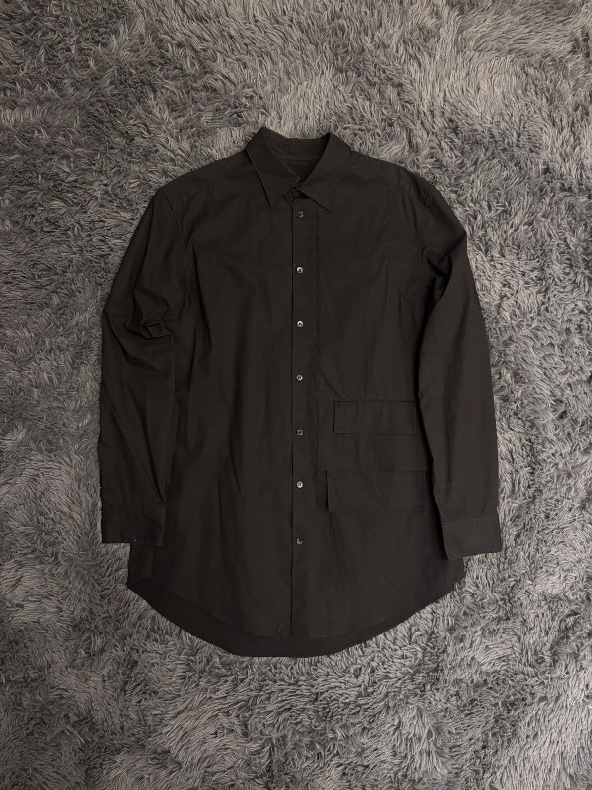 Y-3 Y3 Asymmetrical Black Button Up Size US L / EU 52-54 / 3 - 1 Thumbnail