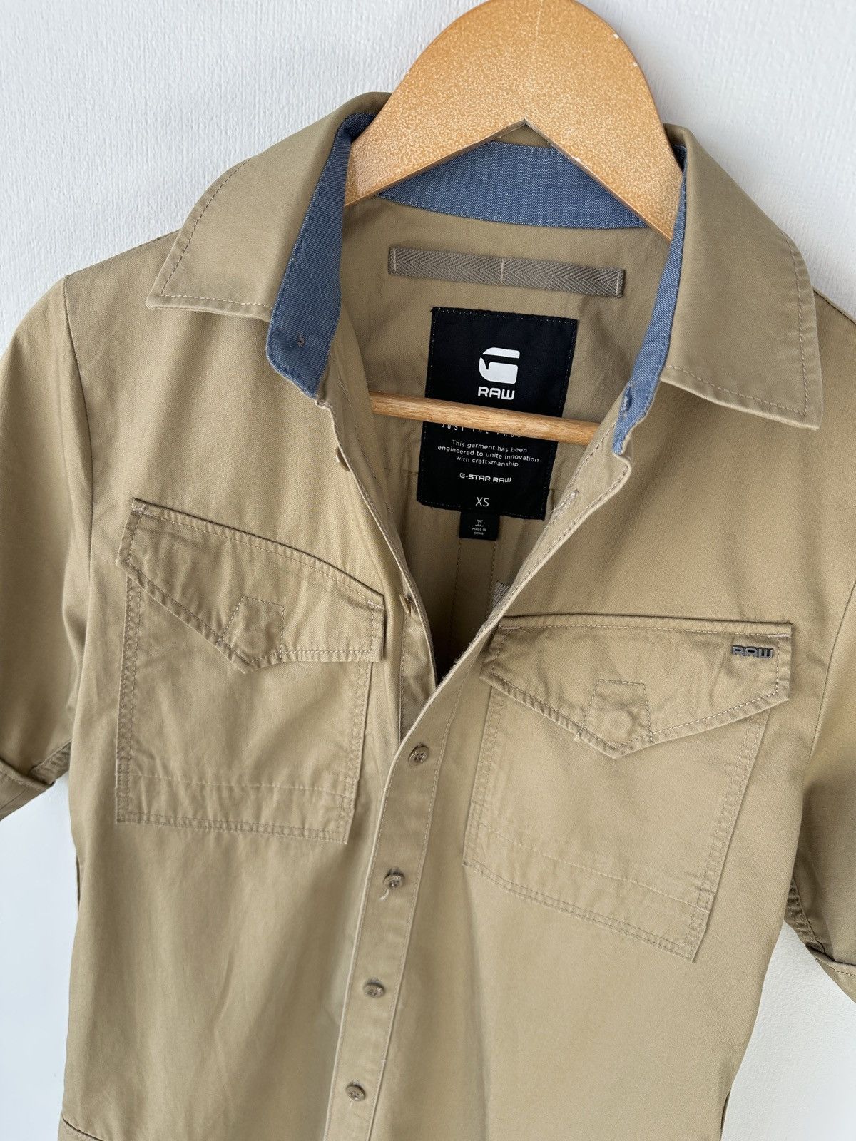 G-Star G-STAR RAW Rovic Shirt Utility Dress Short Sleeve Beige XS Size XS / US 0-2 / IT 36-38 - 4 Thumbnail