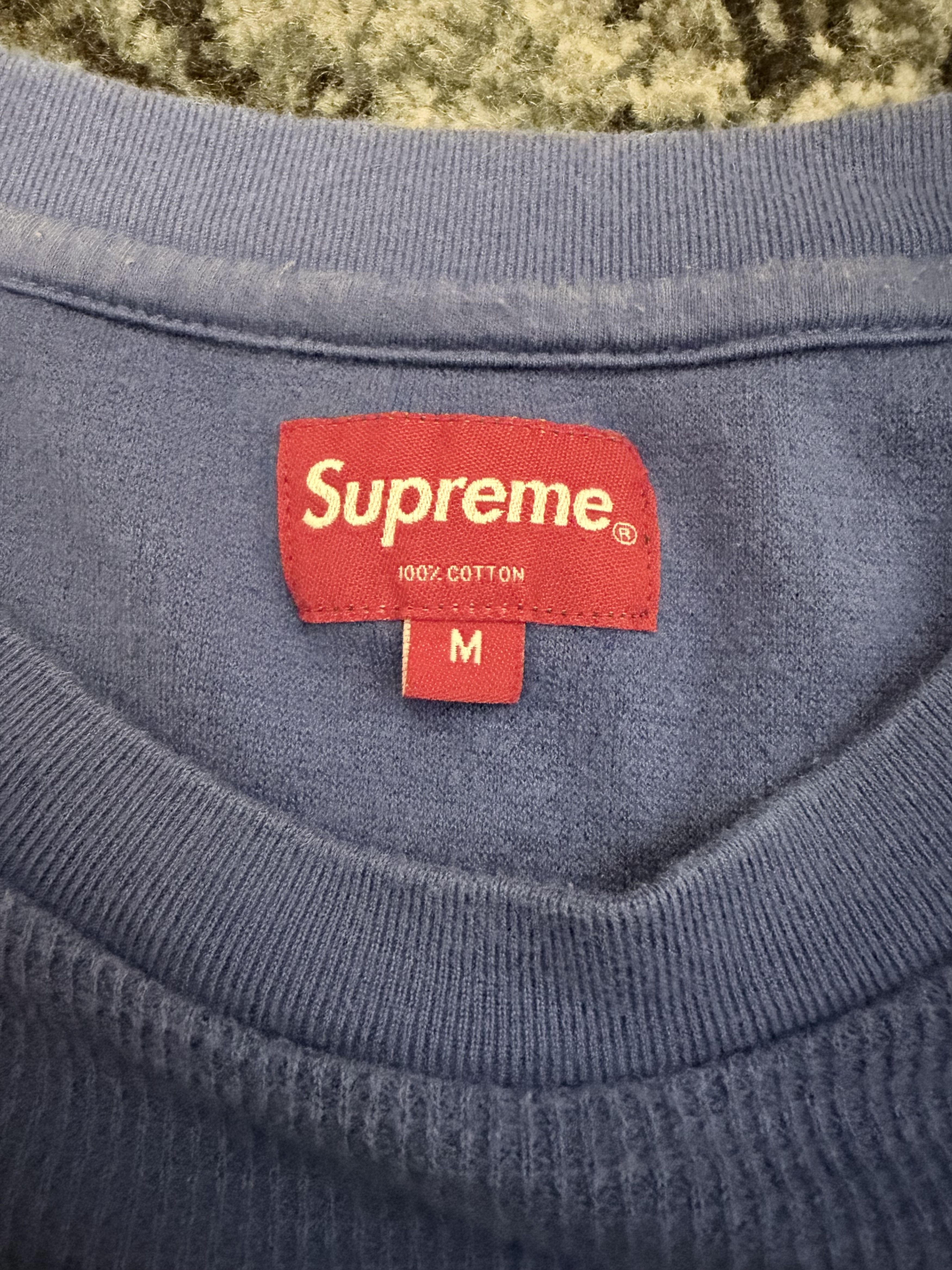 Supreme Supreme Waffle Pocket Tee FW19 Royal Medium Size US M / EU 48-50 / 2 - 4 Thumbnail