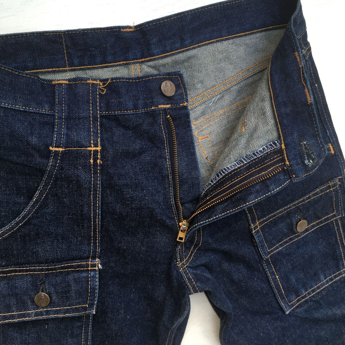 Big John × Vintage 70s VINTAGE BIG JOHN HALF SELVEDGE BUSHPANTS JEANS Size US 28 / EU 44 - 10 Thumbnail