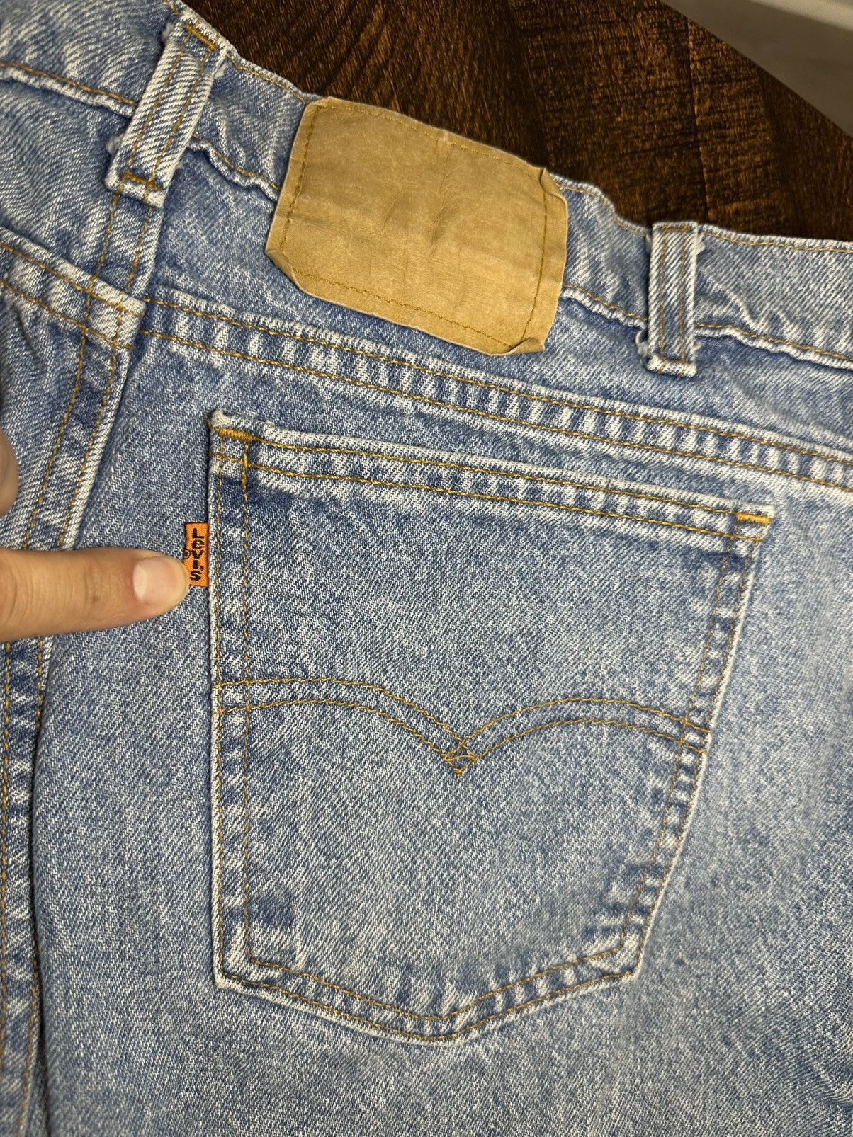 Levi's VTG 90’s Men’s Levi’s Orange Tab Jeans-33x27(Hemmed) Size US 33 - 2 Thumbnail