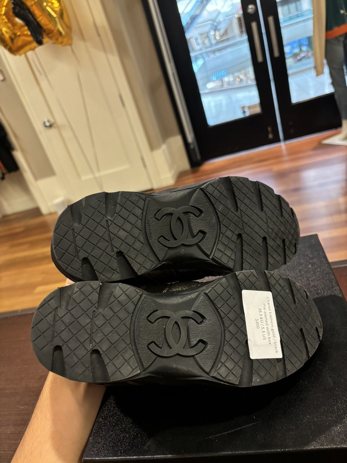 Chanel Chanel Trainer Gold/Black Size US 5.5 / EU 38 - 7 Thumbnail
