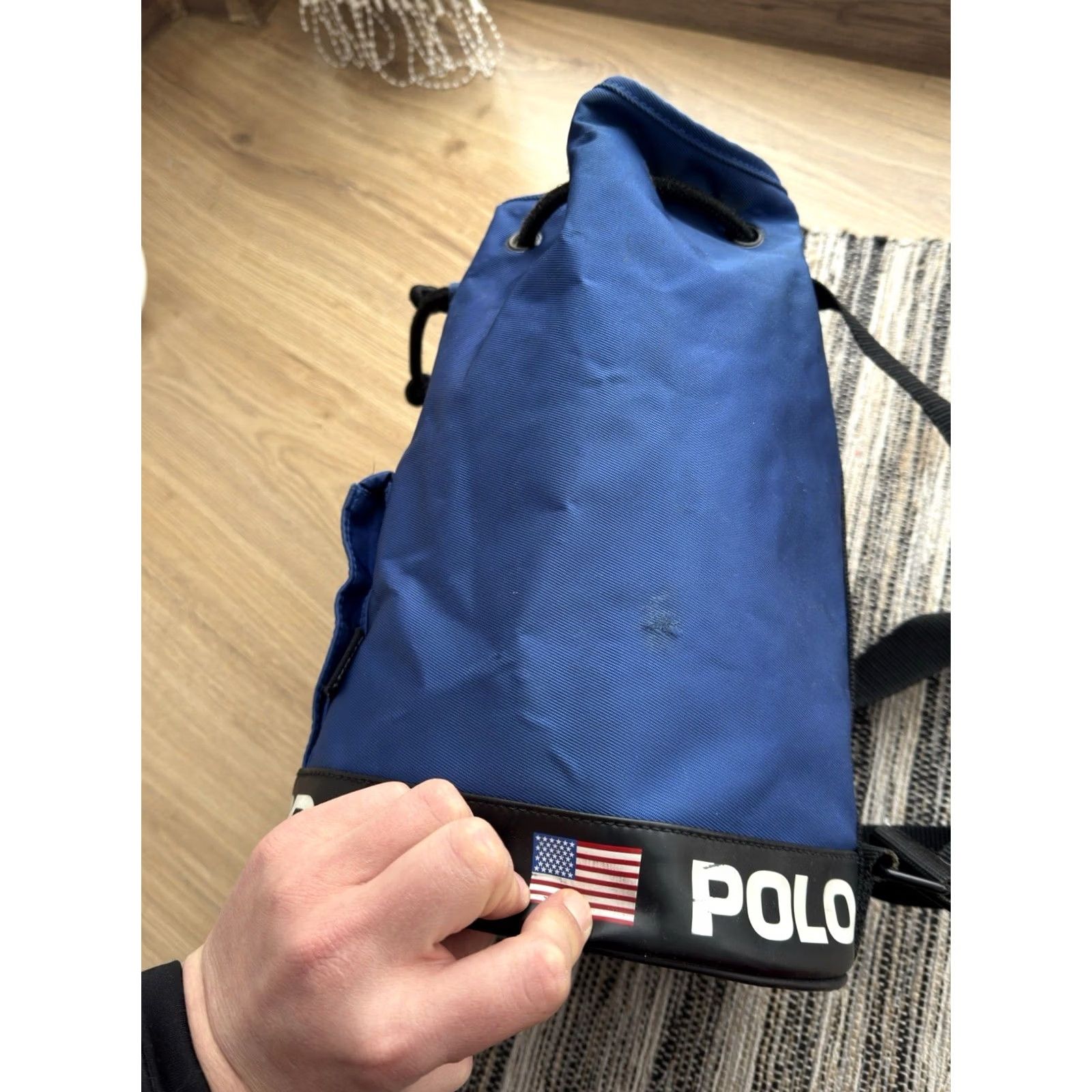 Vintage VINTAGE Polo Sport Backpack Shirt Unisex Adults Medium Blue 80s 90s Army Casual Travel Y2K Modern Slings Bag Size US M / EU 48-50 / 2 - 7 Thumbnail