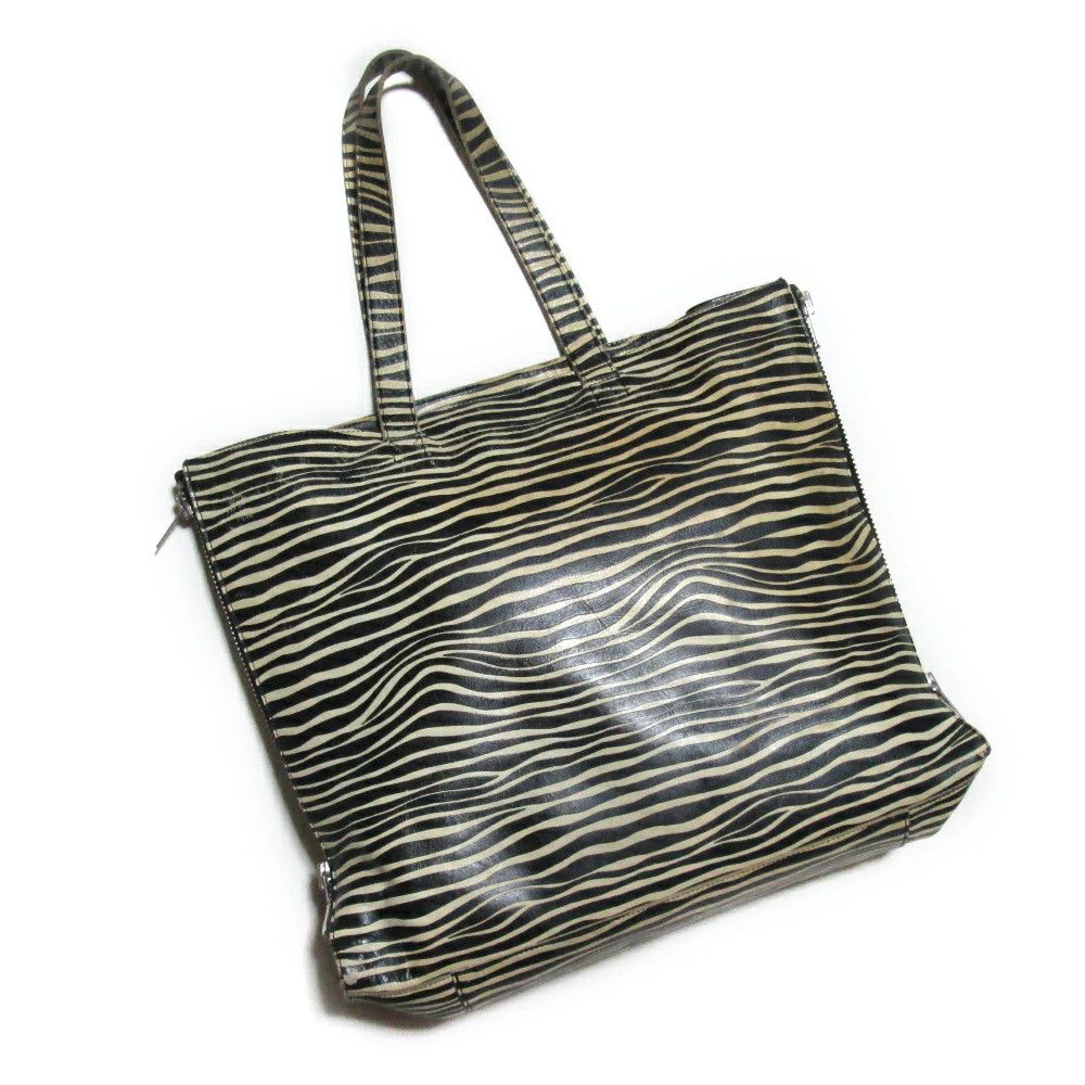 Yohji Yamamoto Yohji Yamamoto Pour Homme Zebra Leather Tote Bag Size ONE SIZE - 1 Thumbnail